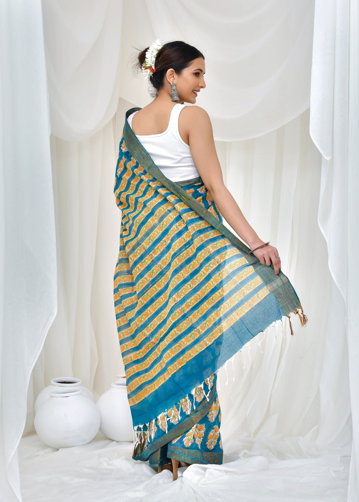Premium Cotton Maheshwari Saree