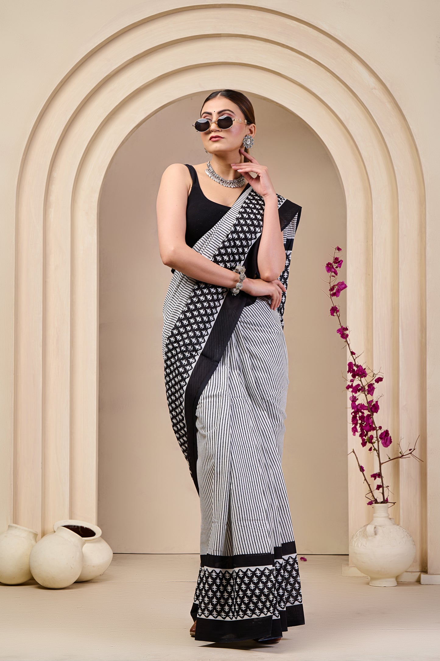 Printed Cotton MulMul Saree
