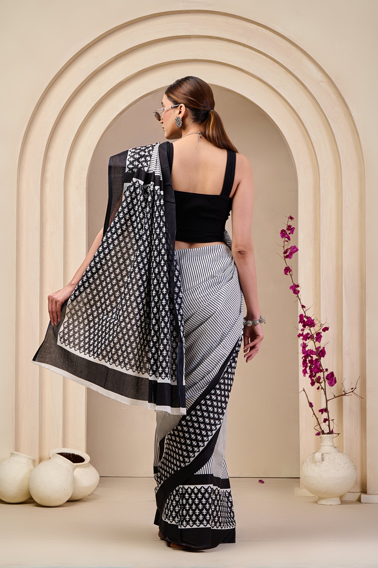 Printed Cotton MulMul Saree