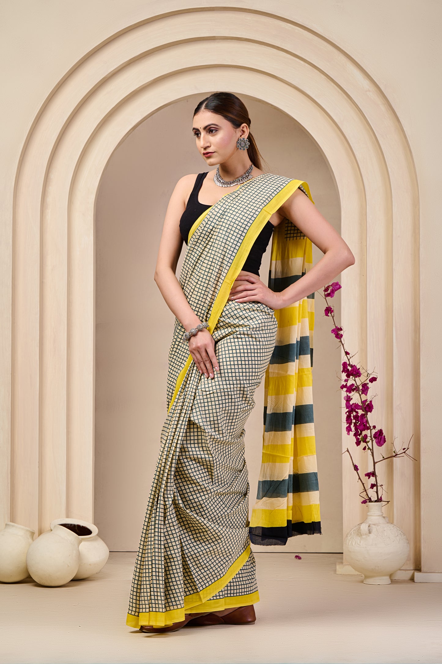 Printed Cotton MulMul Saree