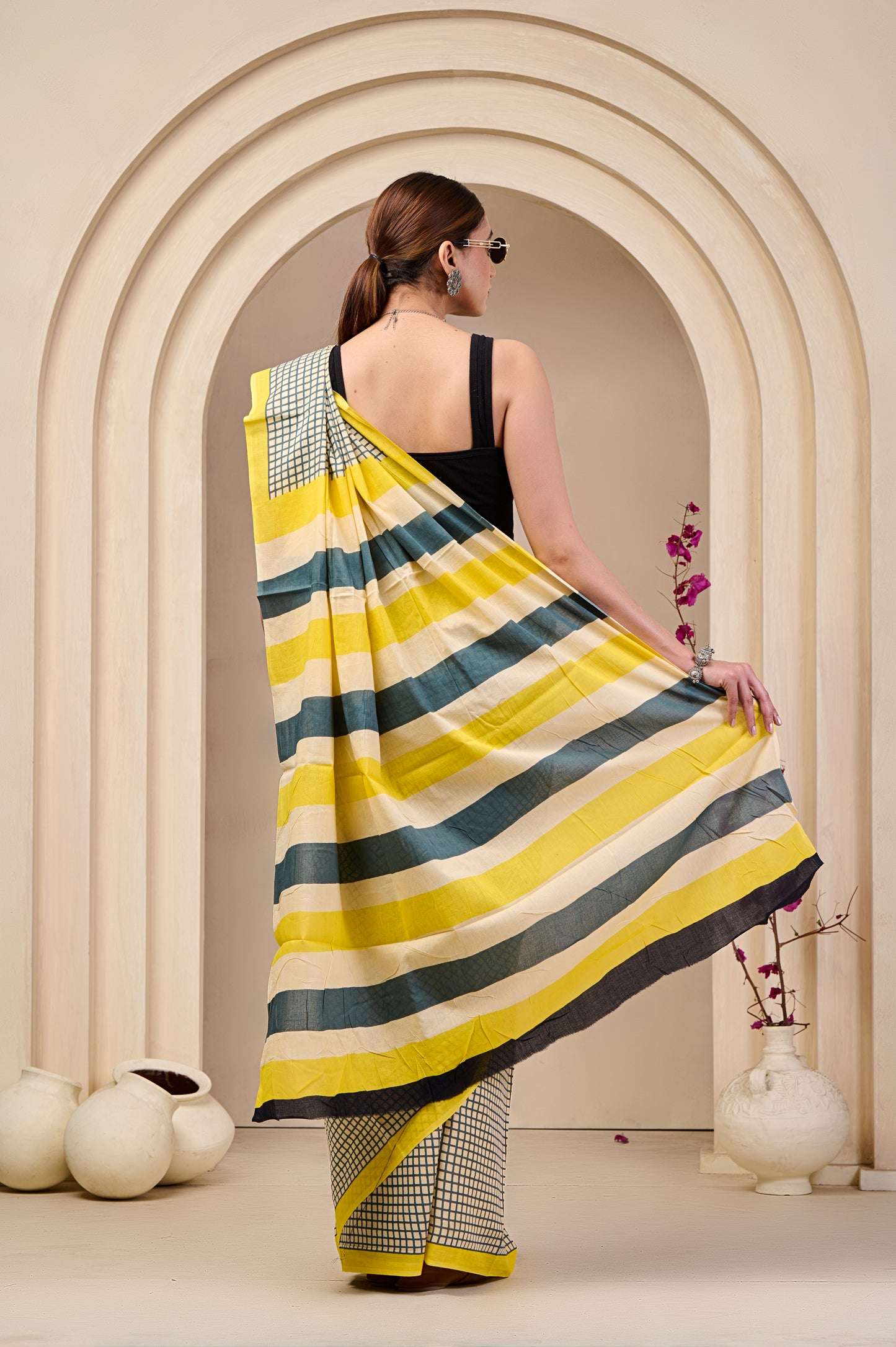 Printed Cotton MulMul Saree