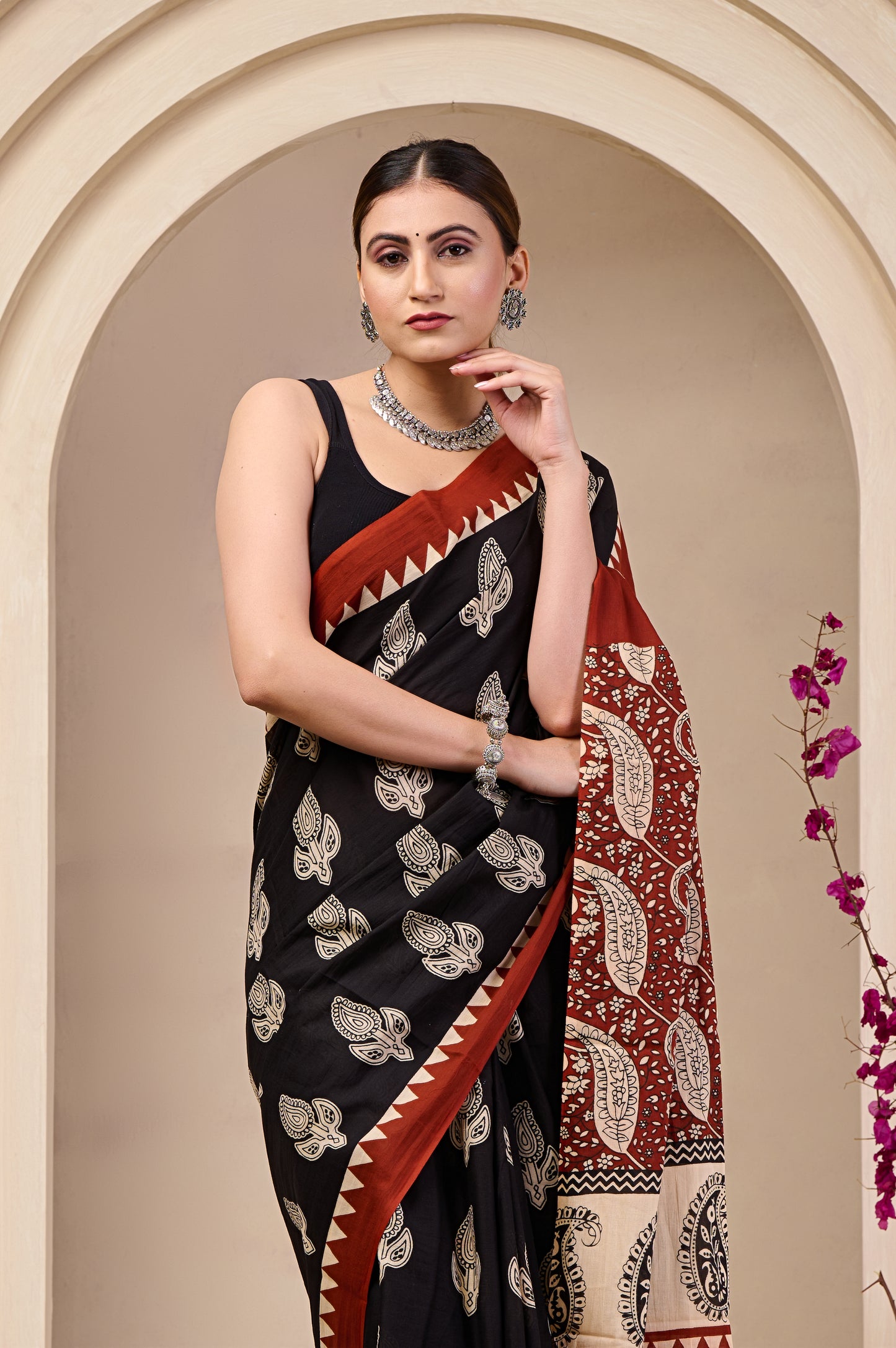 Printed Cotton MulMul Saree