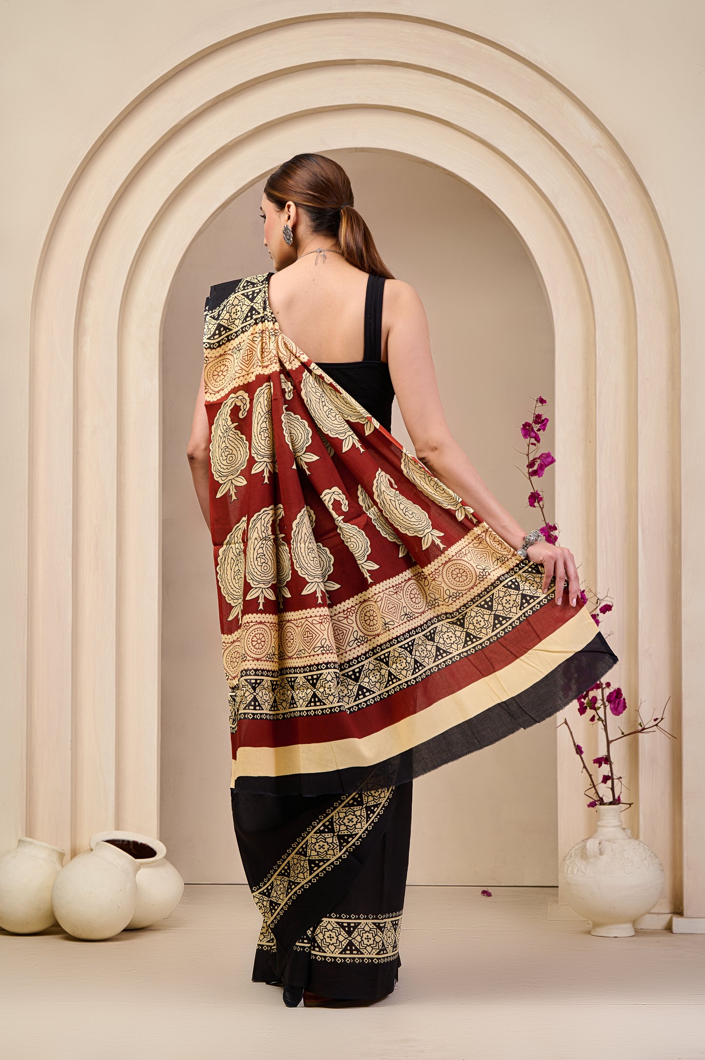 Printed Cotton MulMul Saree