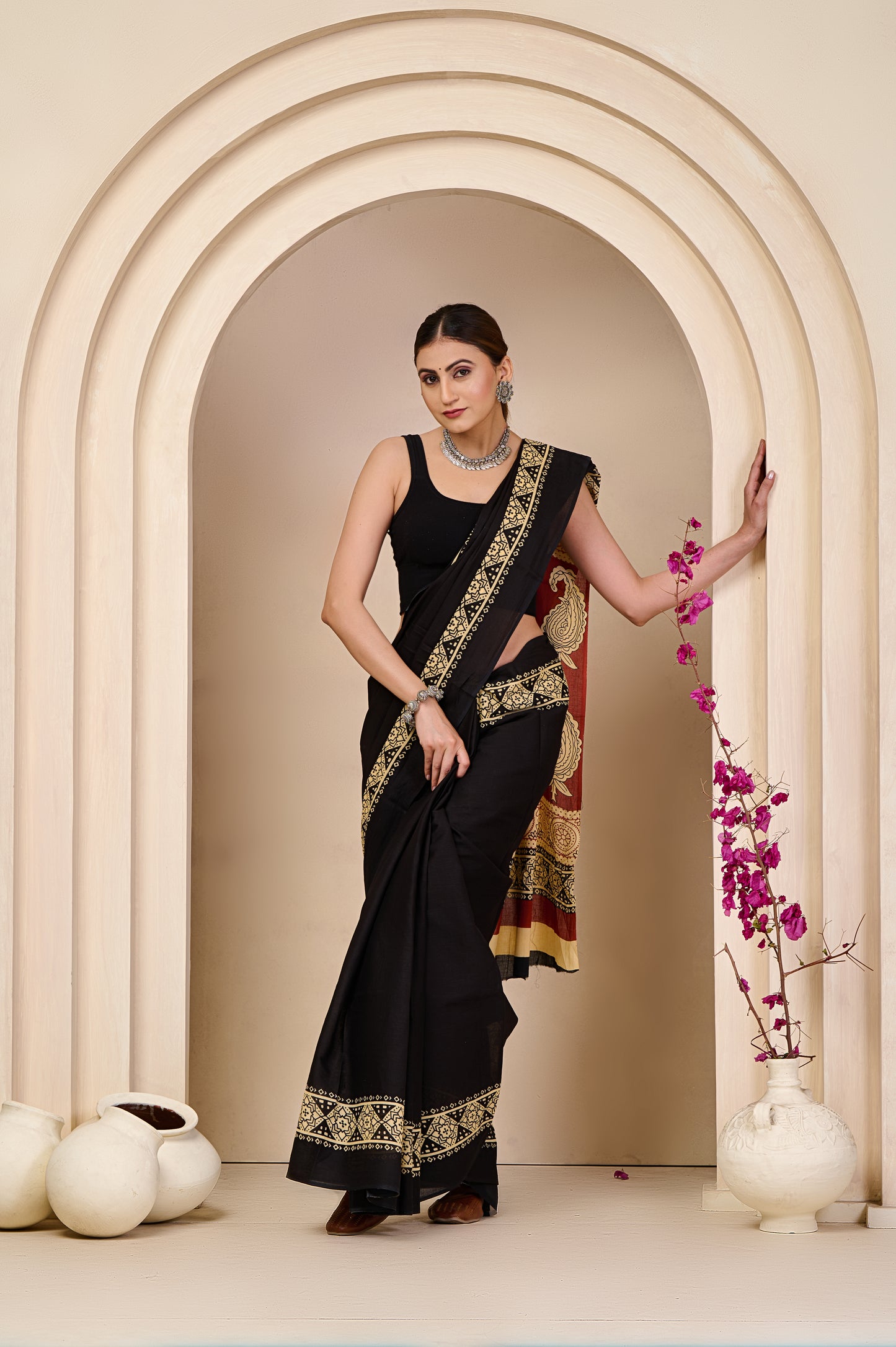 Printed Cotton MulMul Saree