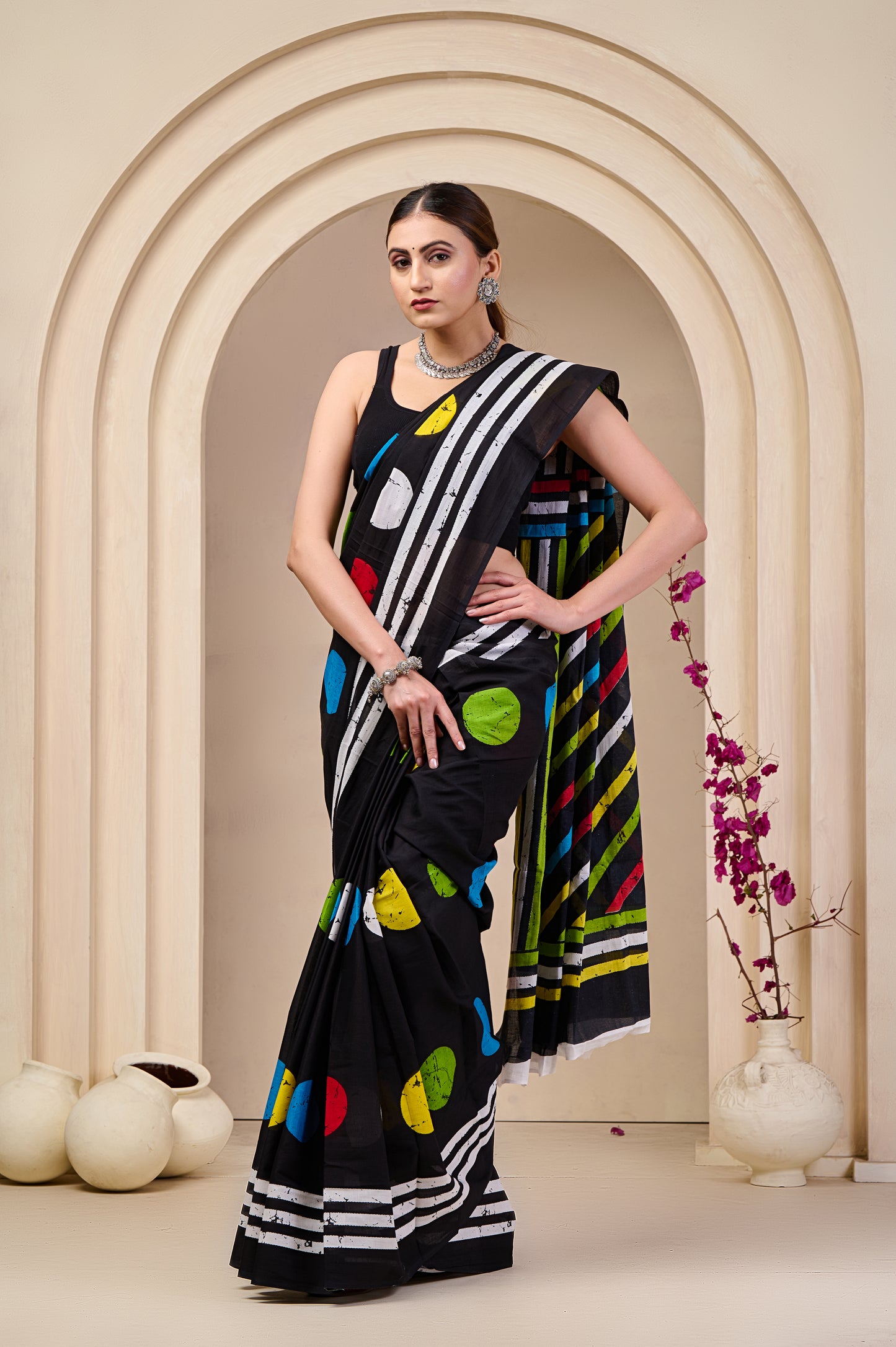 Printed Cotton MulMul Saree