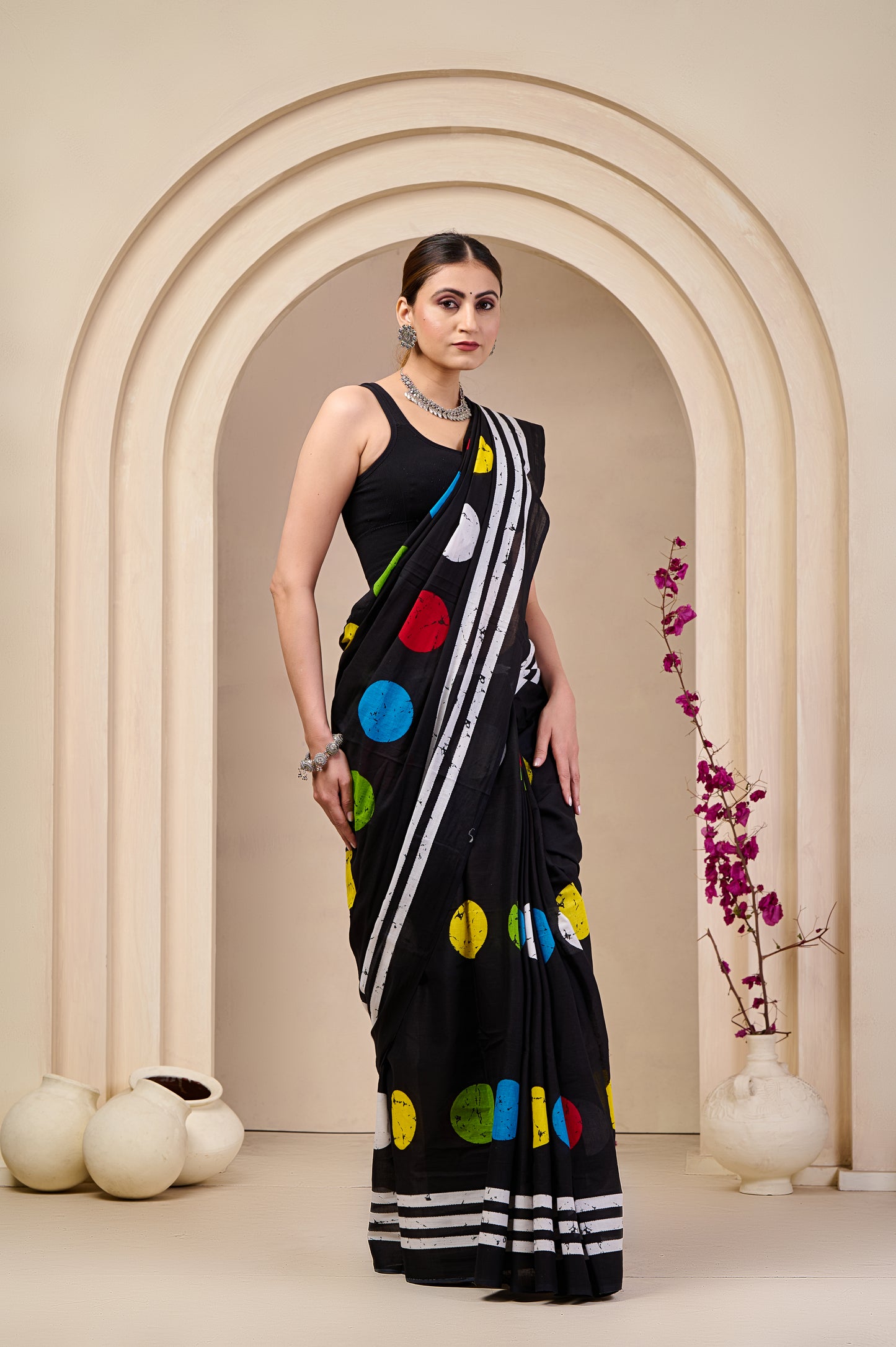 Printed Cotton MulMul Saree