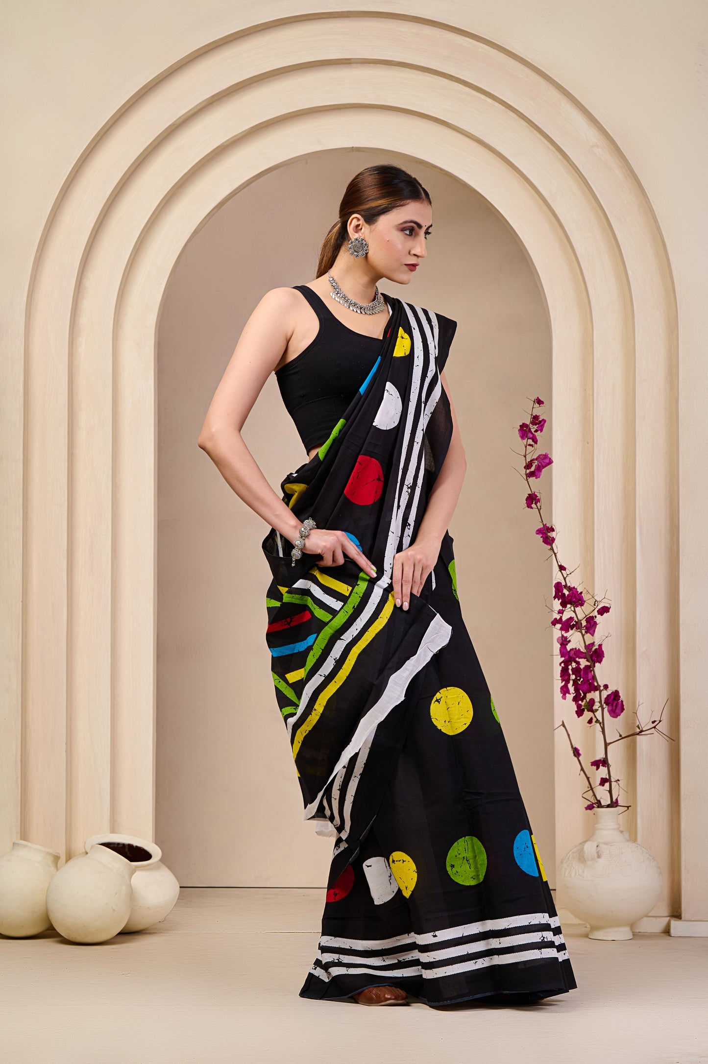 Printed Cotton MulMul Saree