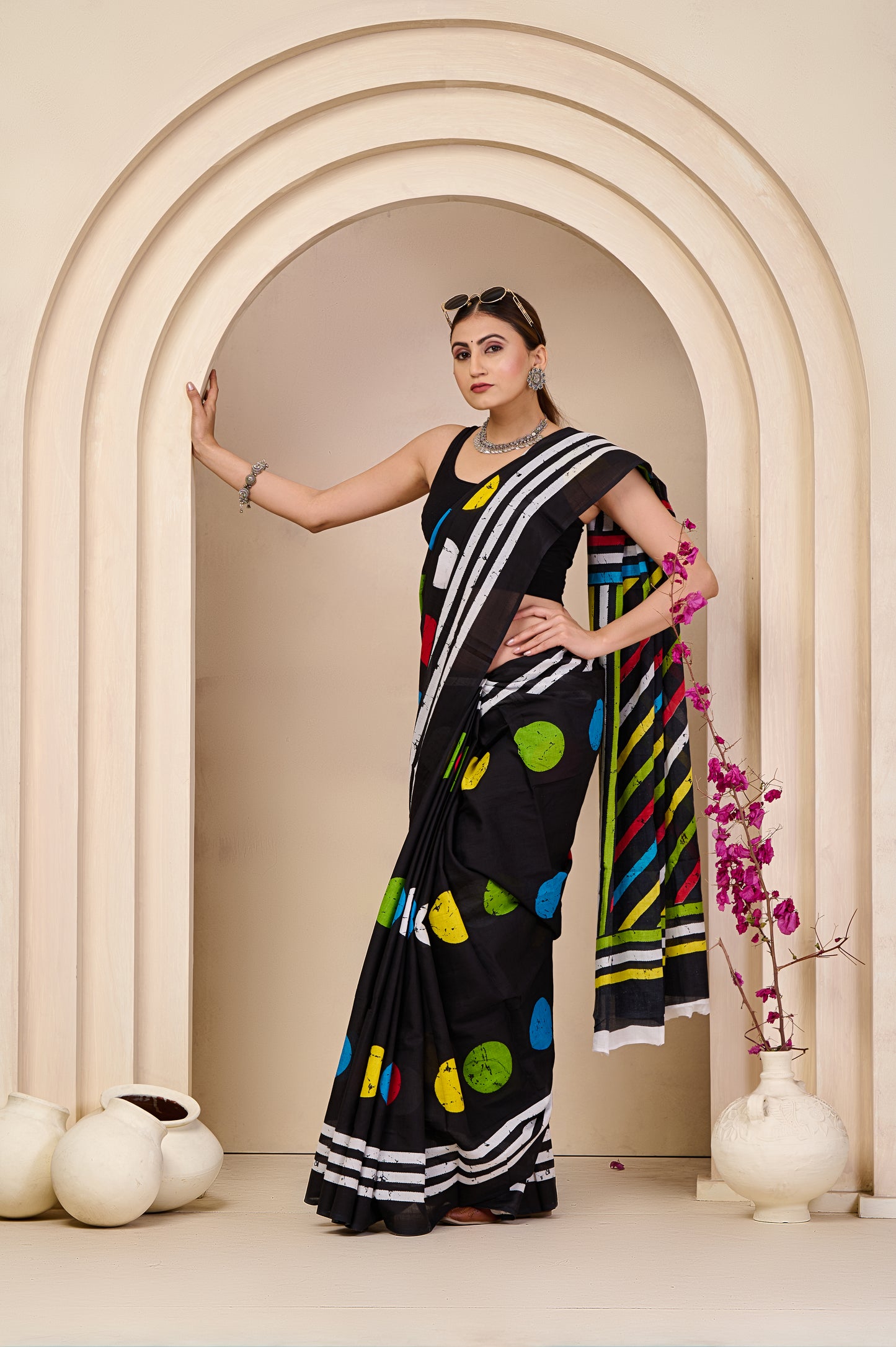 Printed Cotton MulMul Saree