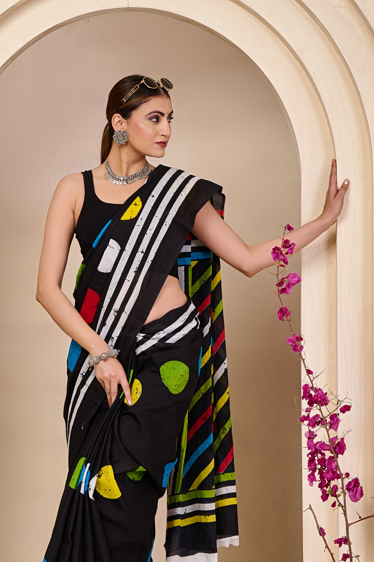 Printed Cotton MulMul Saree