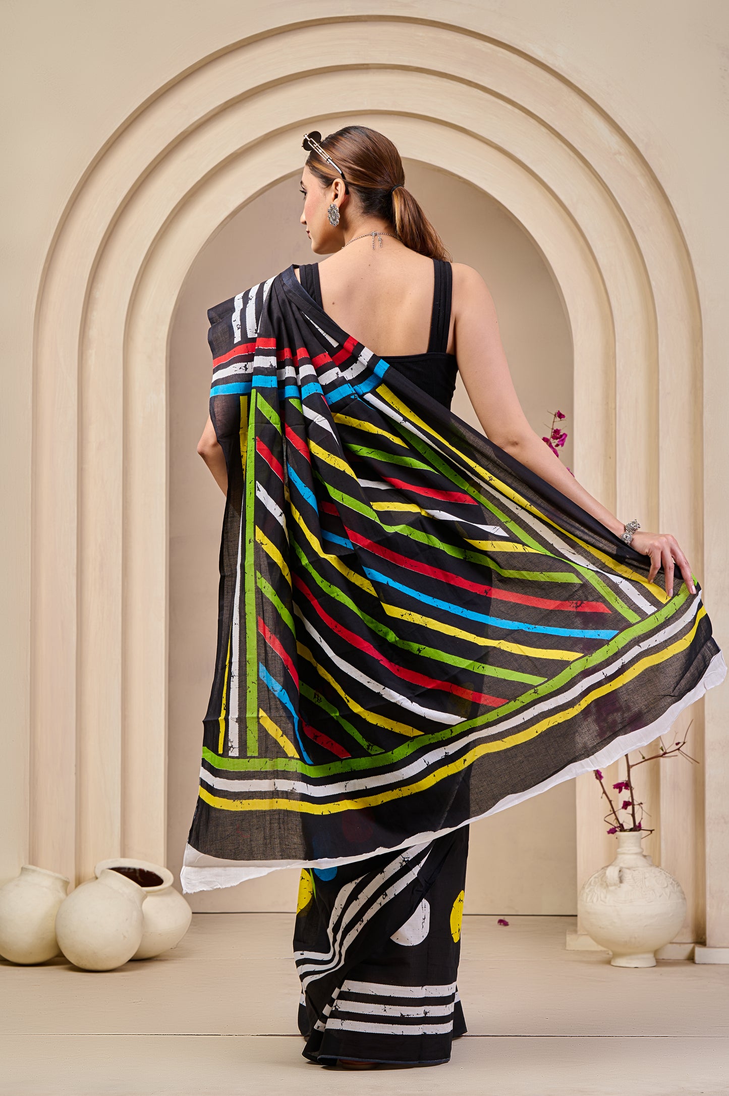 Printed Cotton MulMul Saree