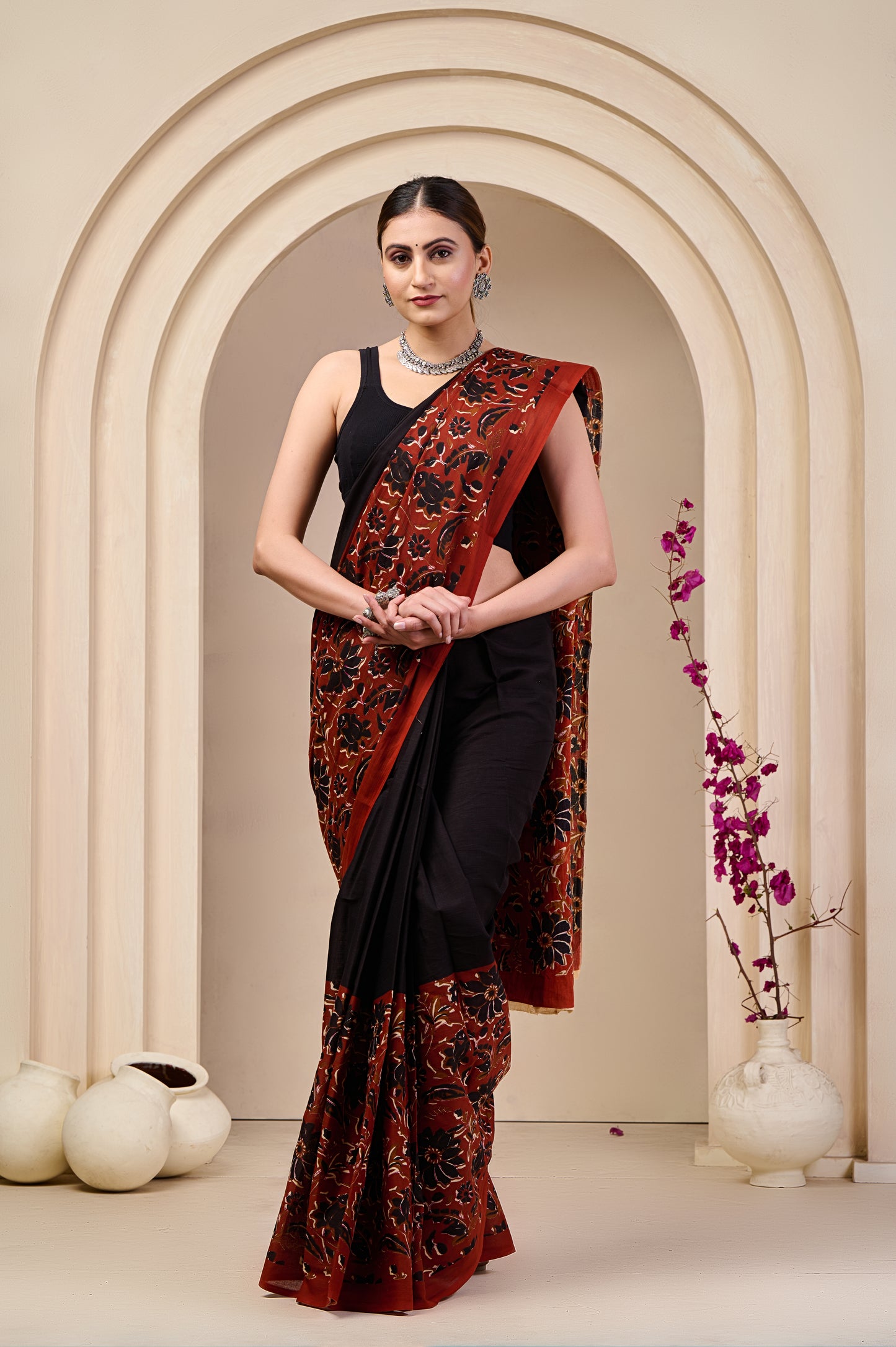 Printed Cotton MulMul Saree