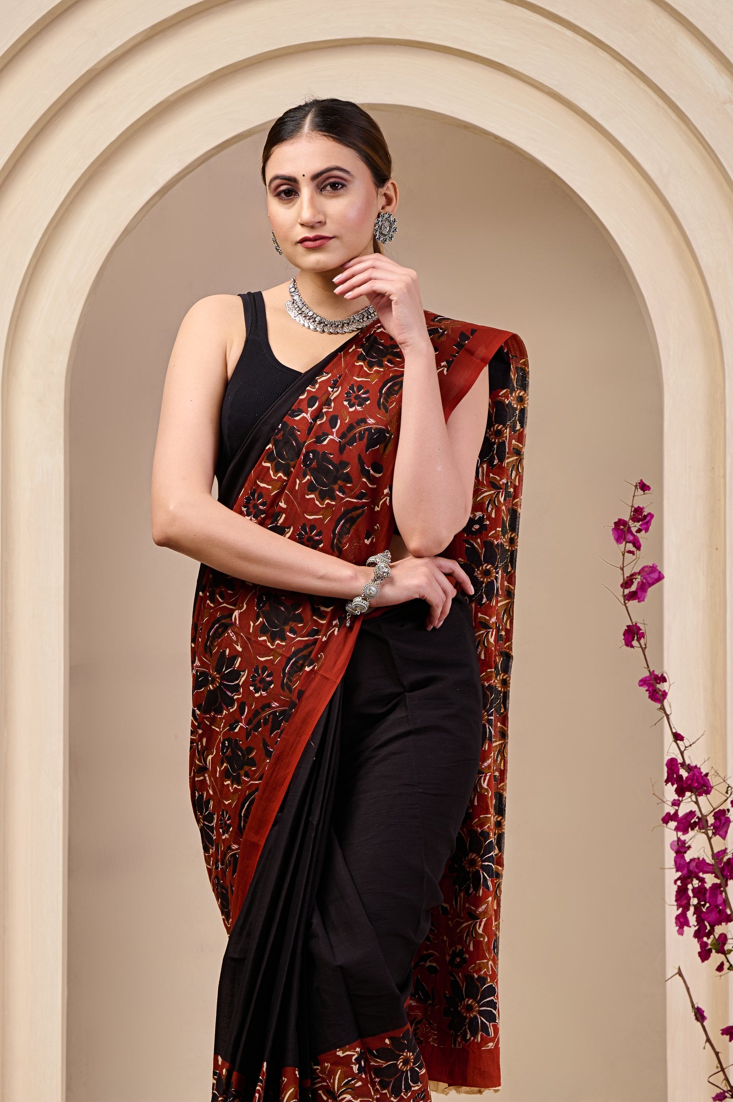 Printed Cotton MulMul Saree
