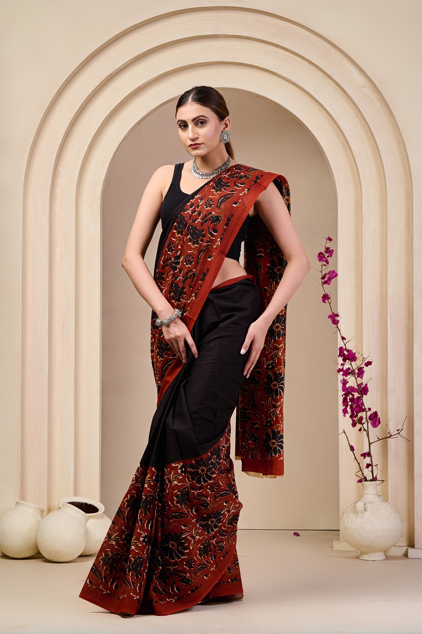 Printed Cotton MulMul Saree