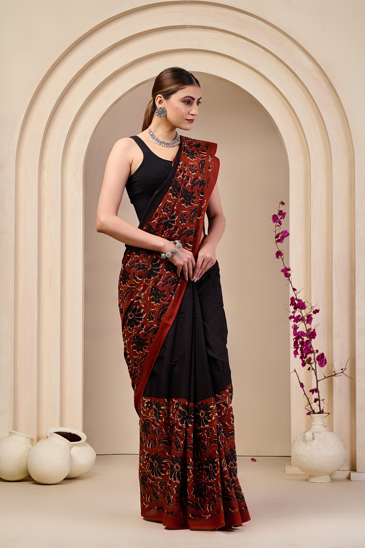 Printed Cotton MulMul Saree