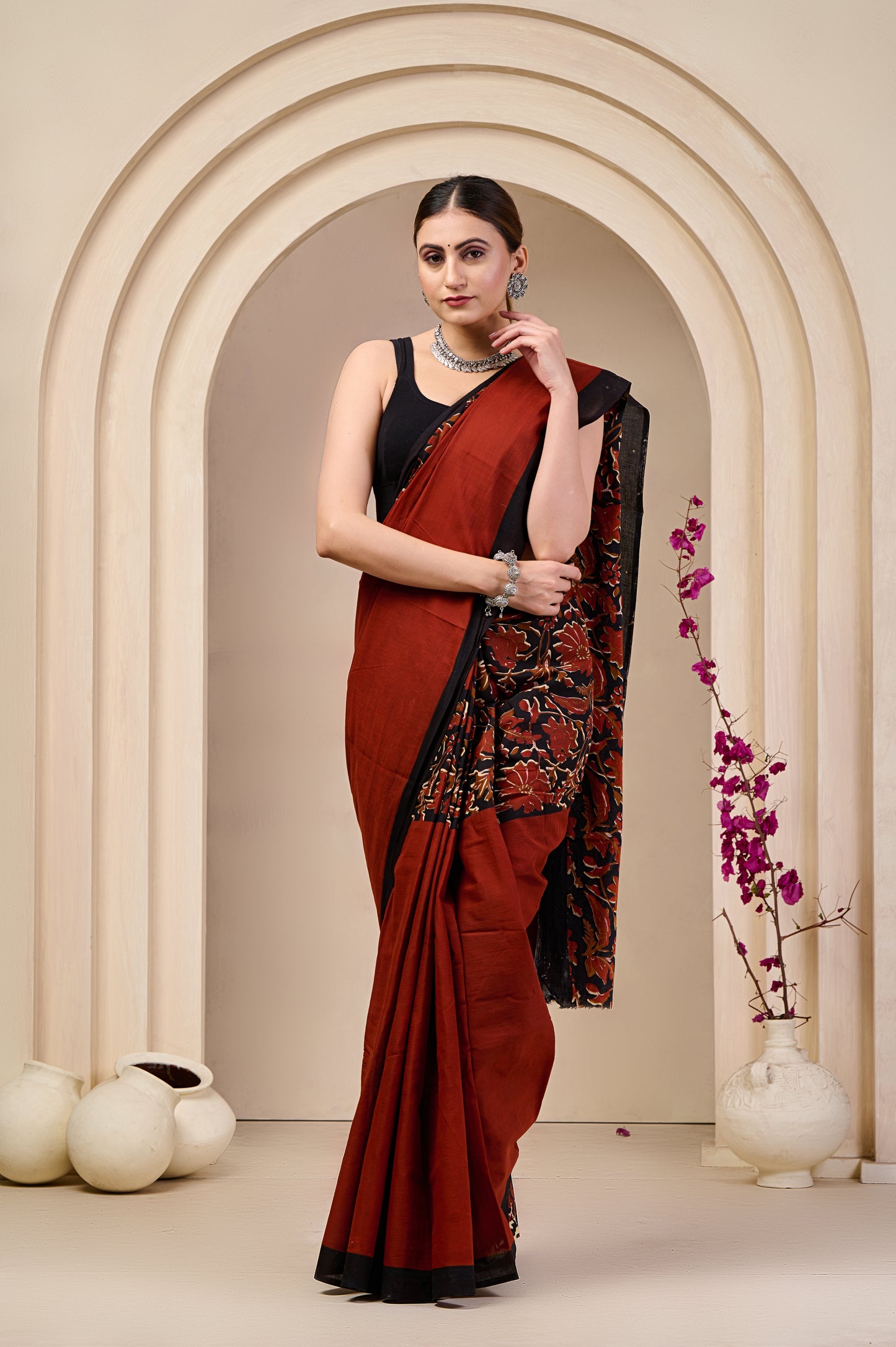 Printed Cotton MulMul Saree
