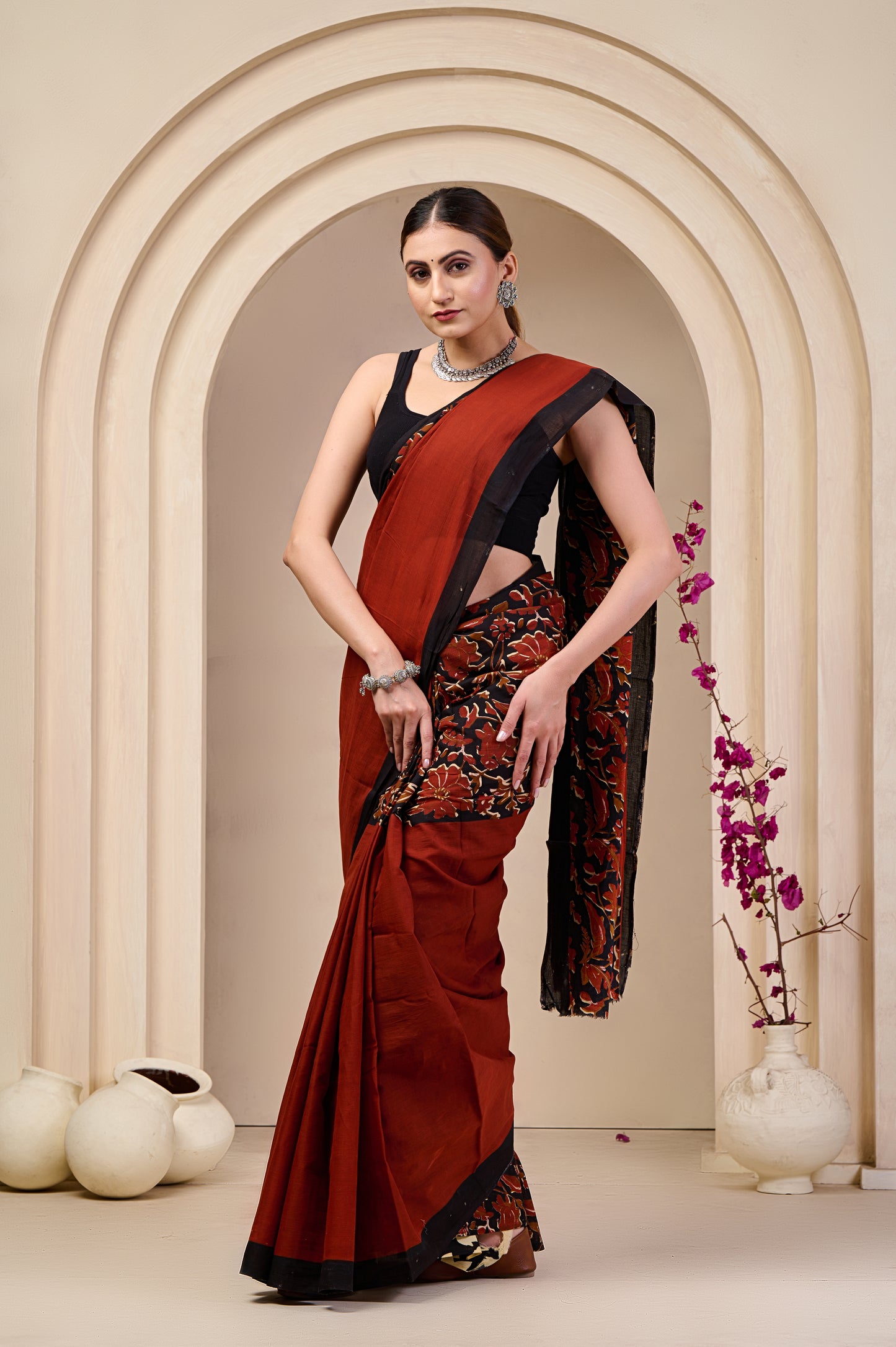 Printed Cotton MulMul Saree