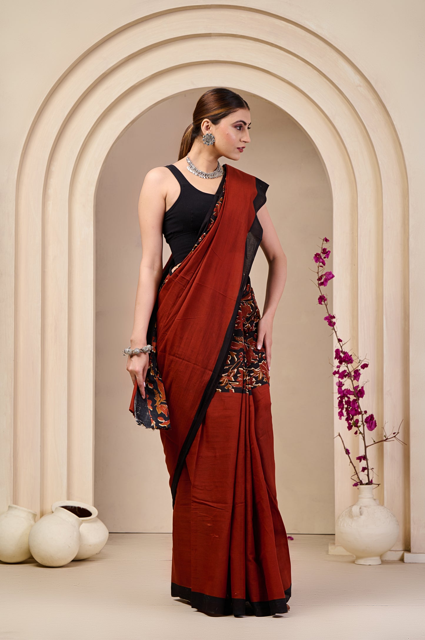 Printed Cotton MulMul Saree
