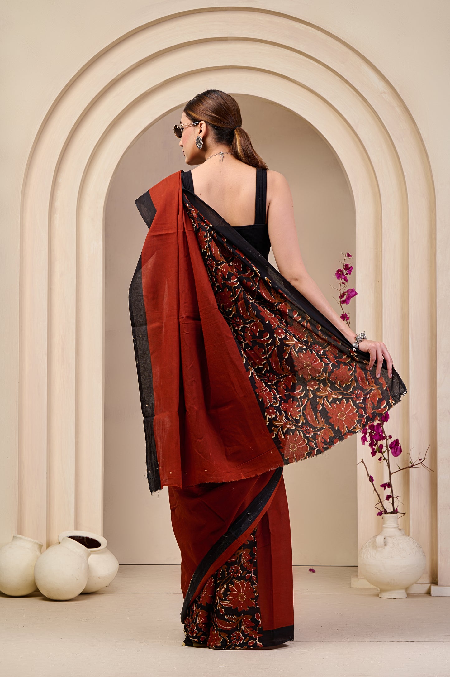 Printed Cotton MulMul Saree