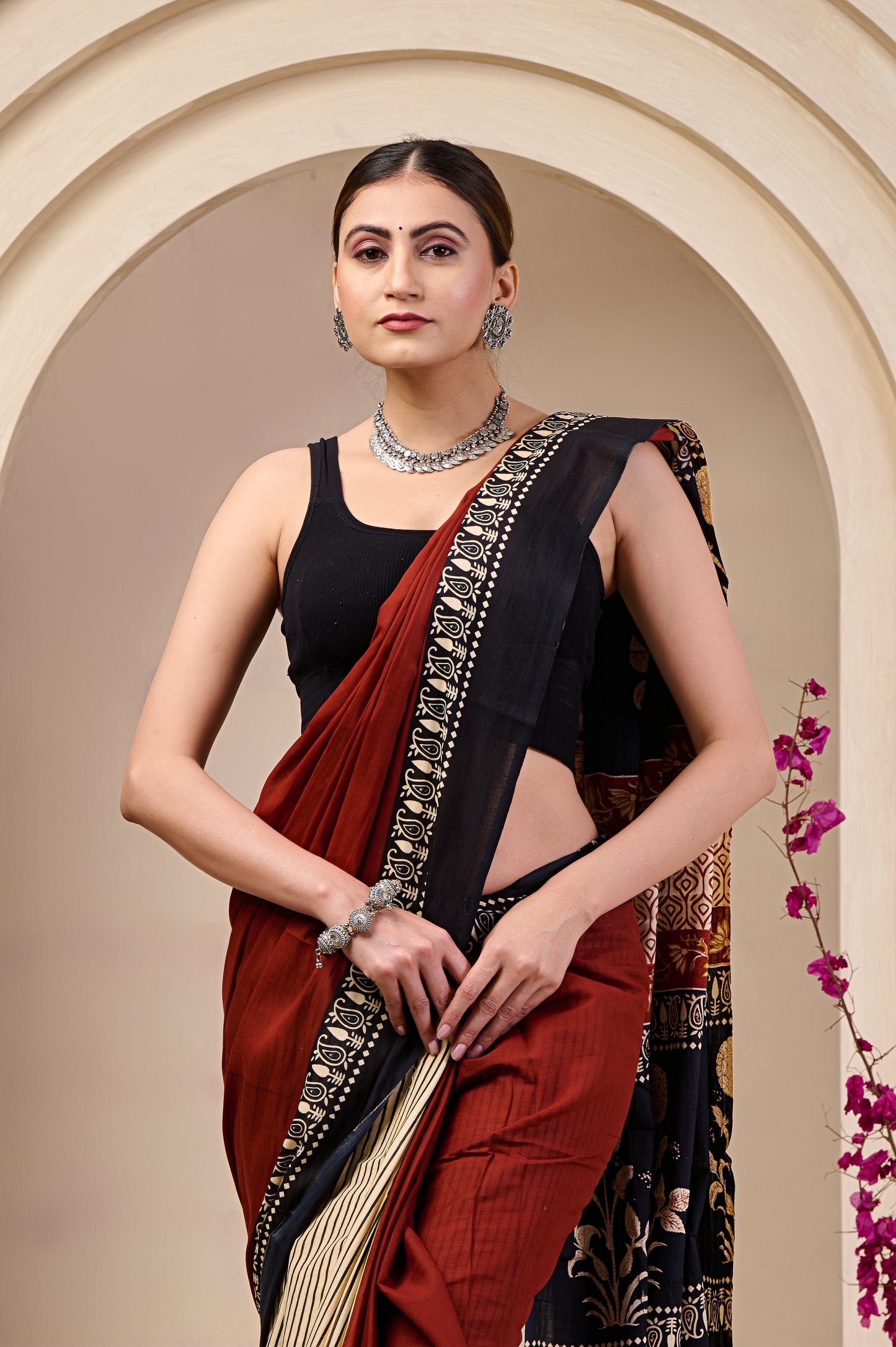 Printed Cotton MulMul Saree