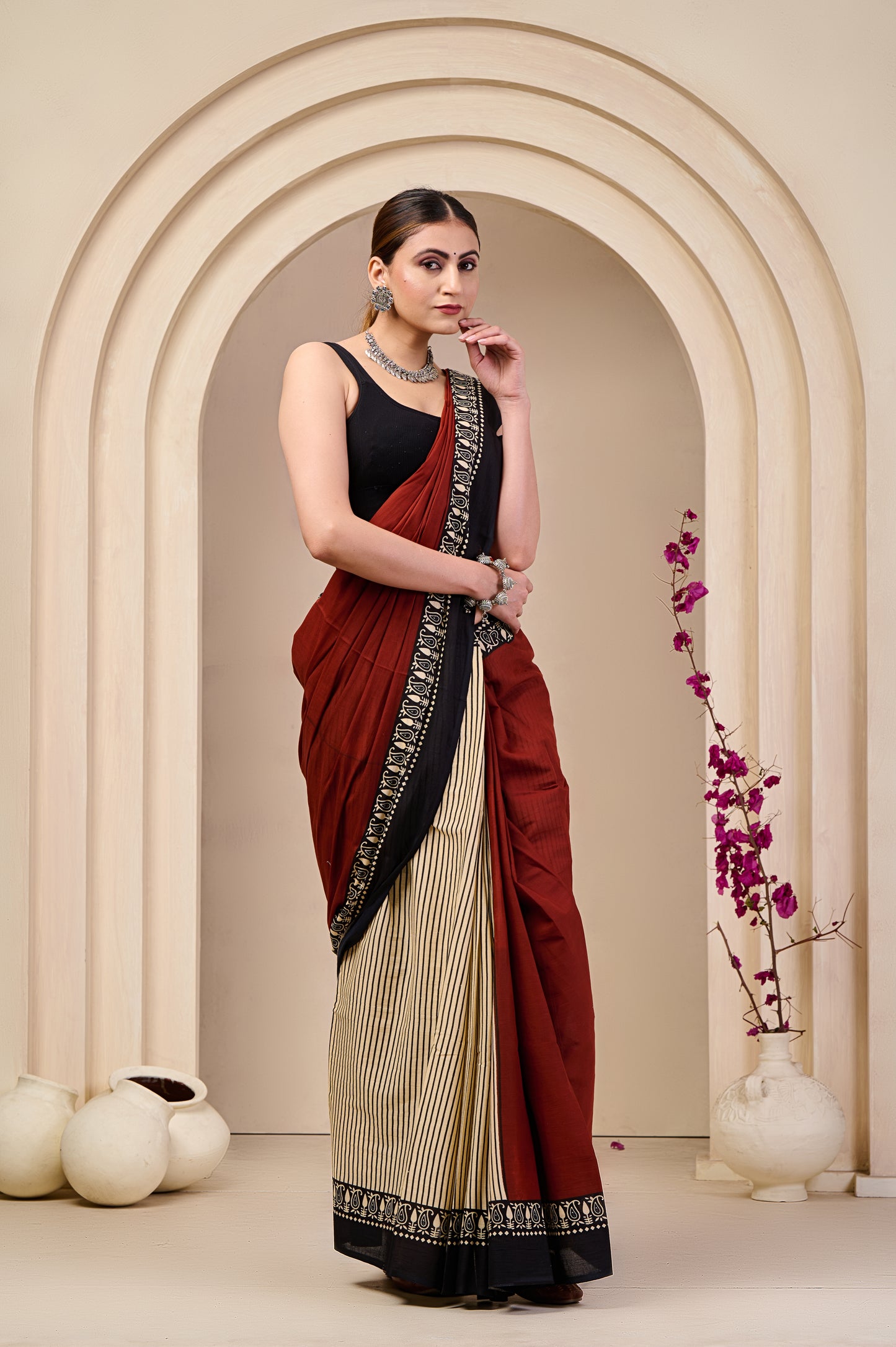 Printed Cotton MulMul Saree