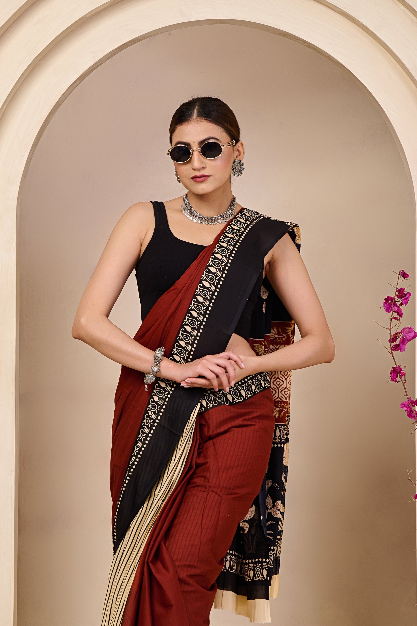 Printed Cotton MulMul Saree