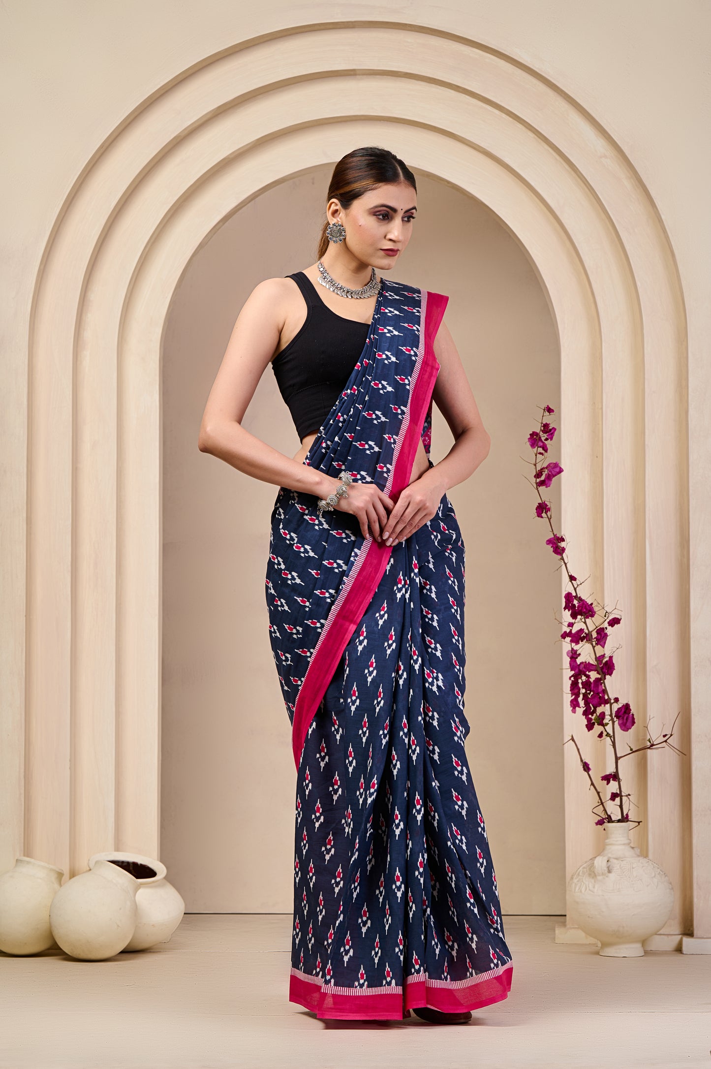 Printed Cotton MulMul Saree
