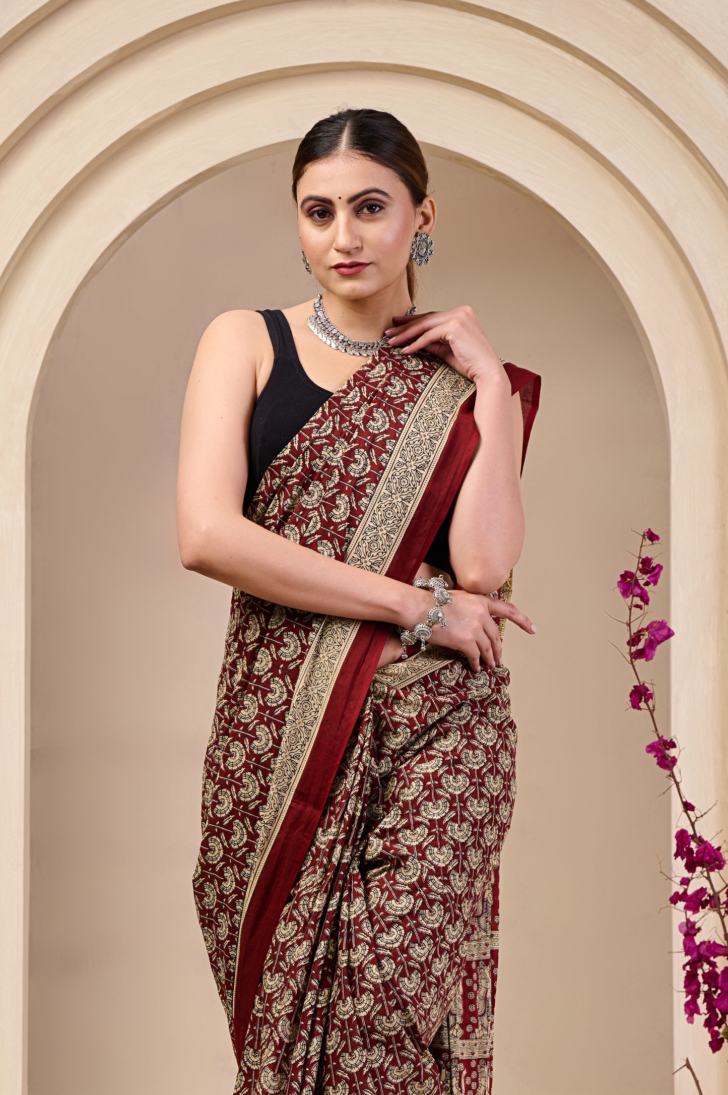 Printed Cotton MulMul Saree