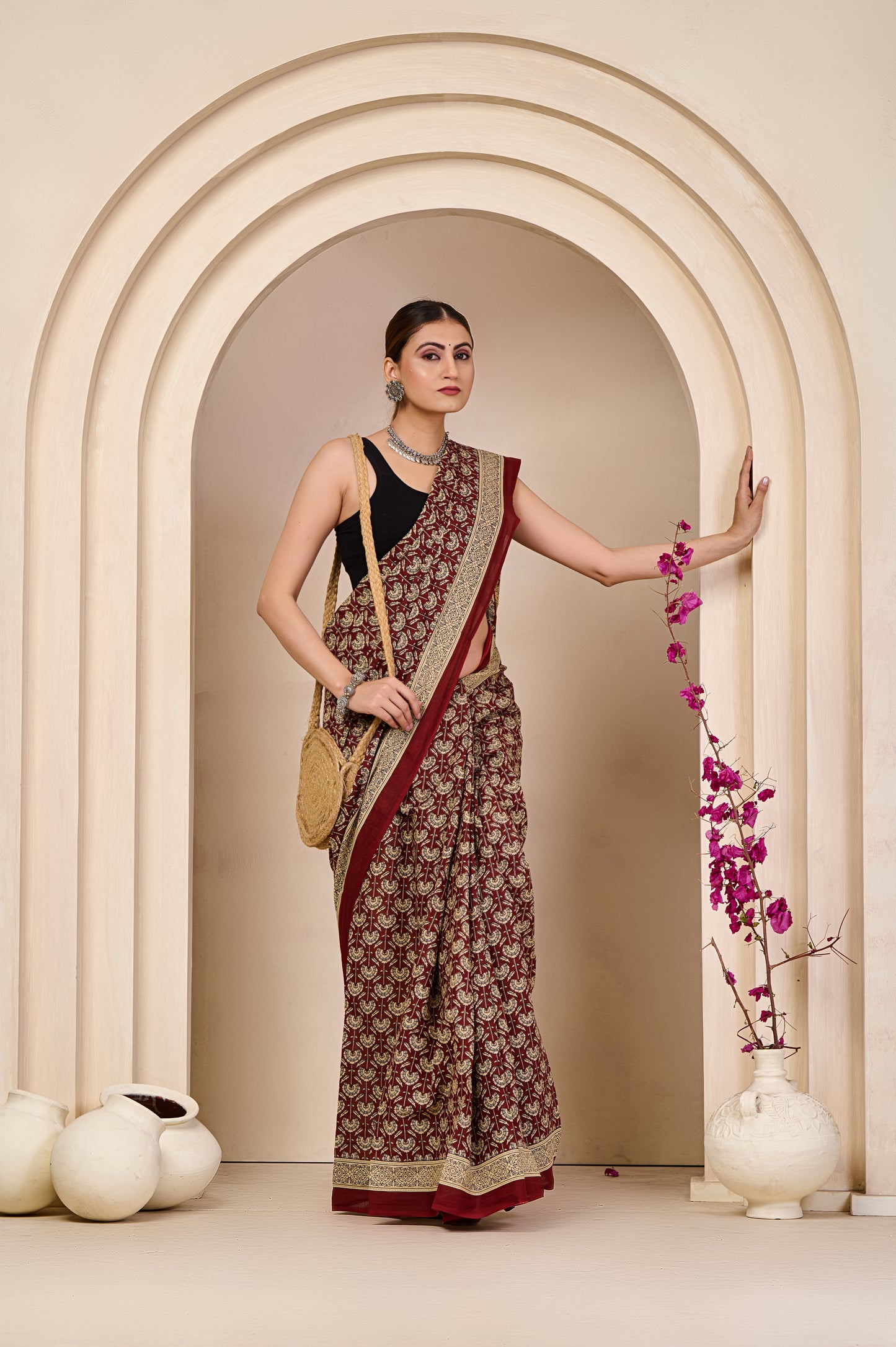 Printed Cotton MulMul Saree