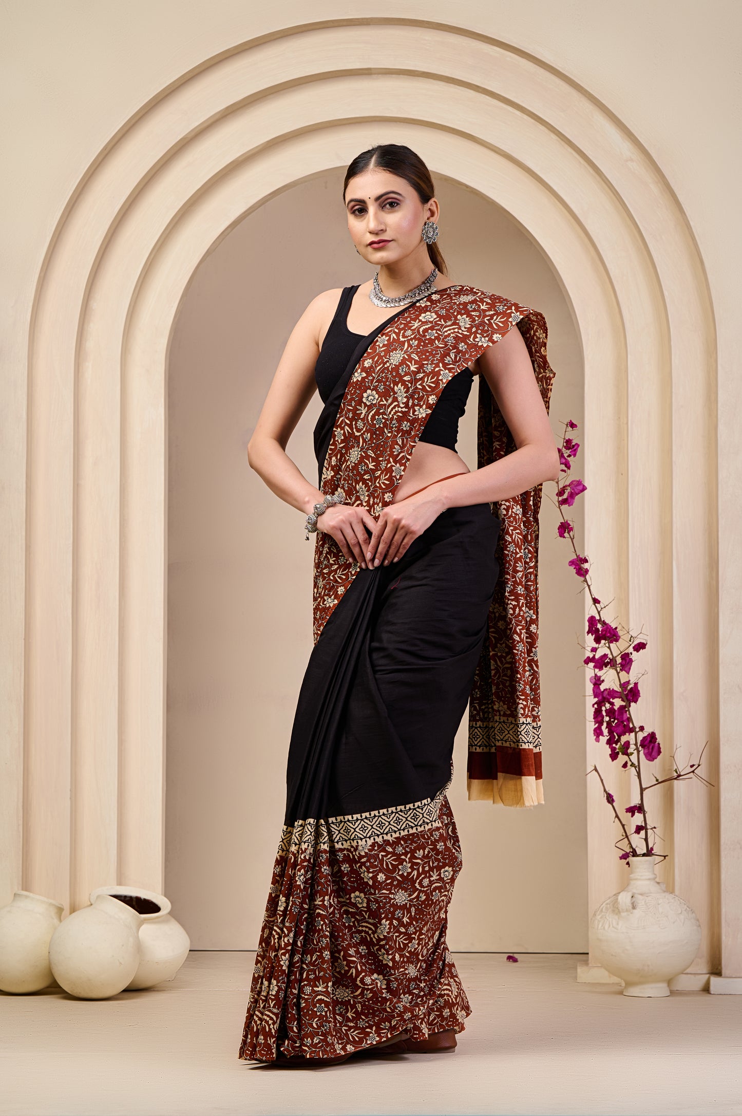 Printed Cotton MulMul Saree