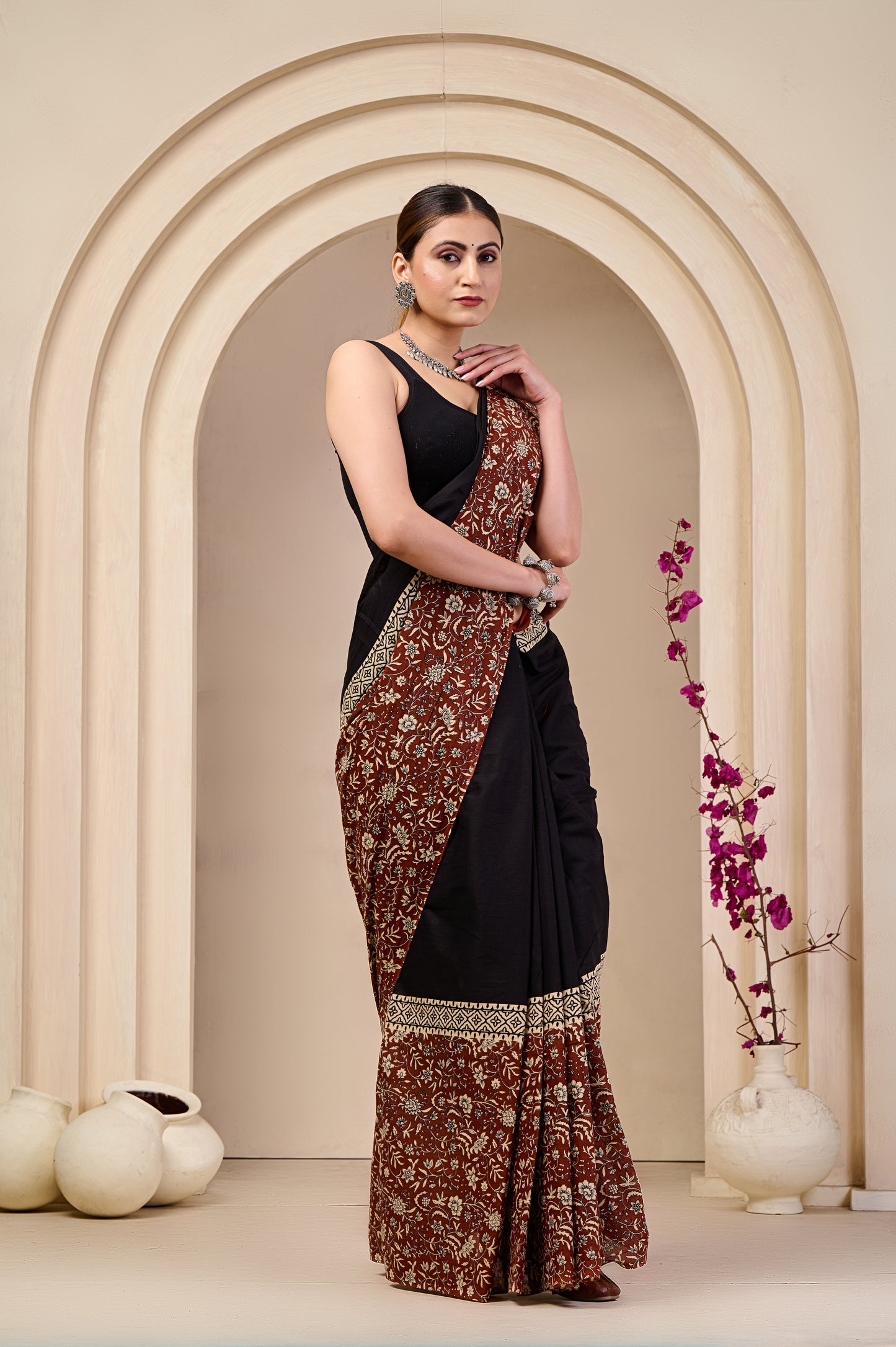 Printed Cotton MulMul Saree