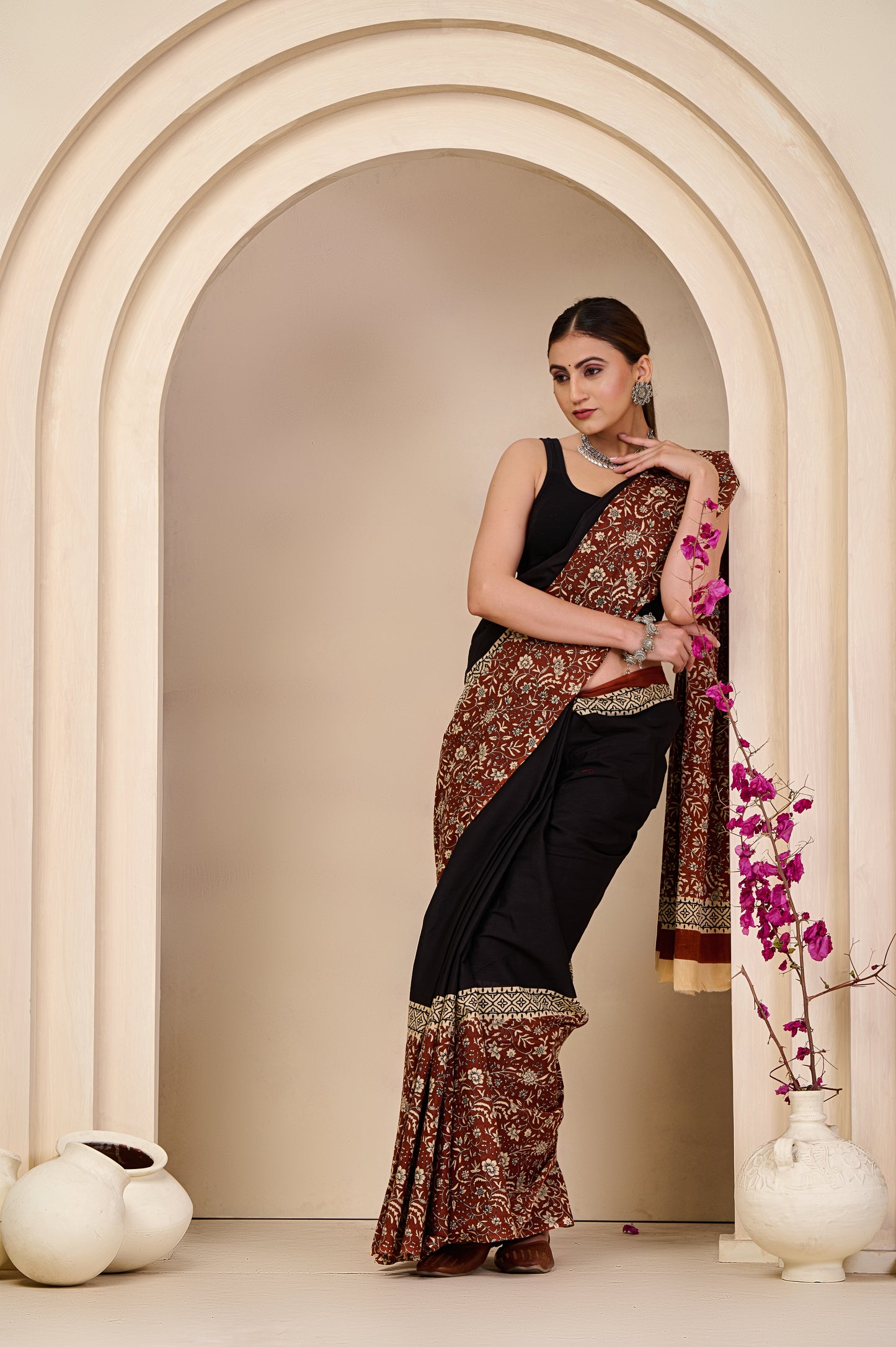 Printed Cotton MulMul Saree
