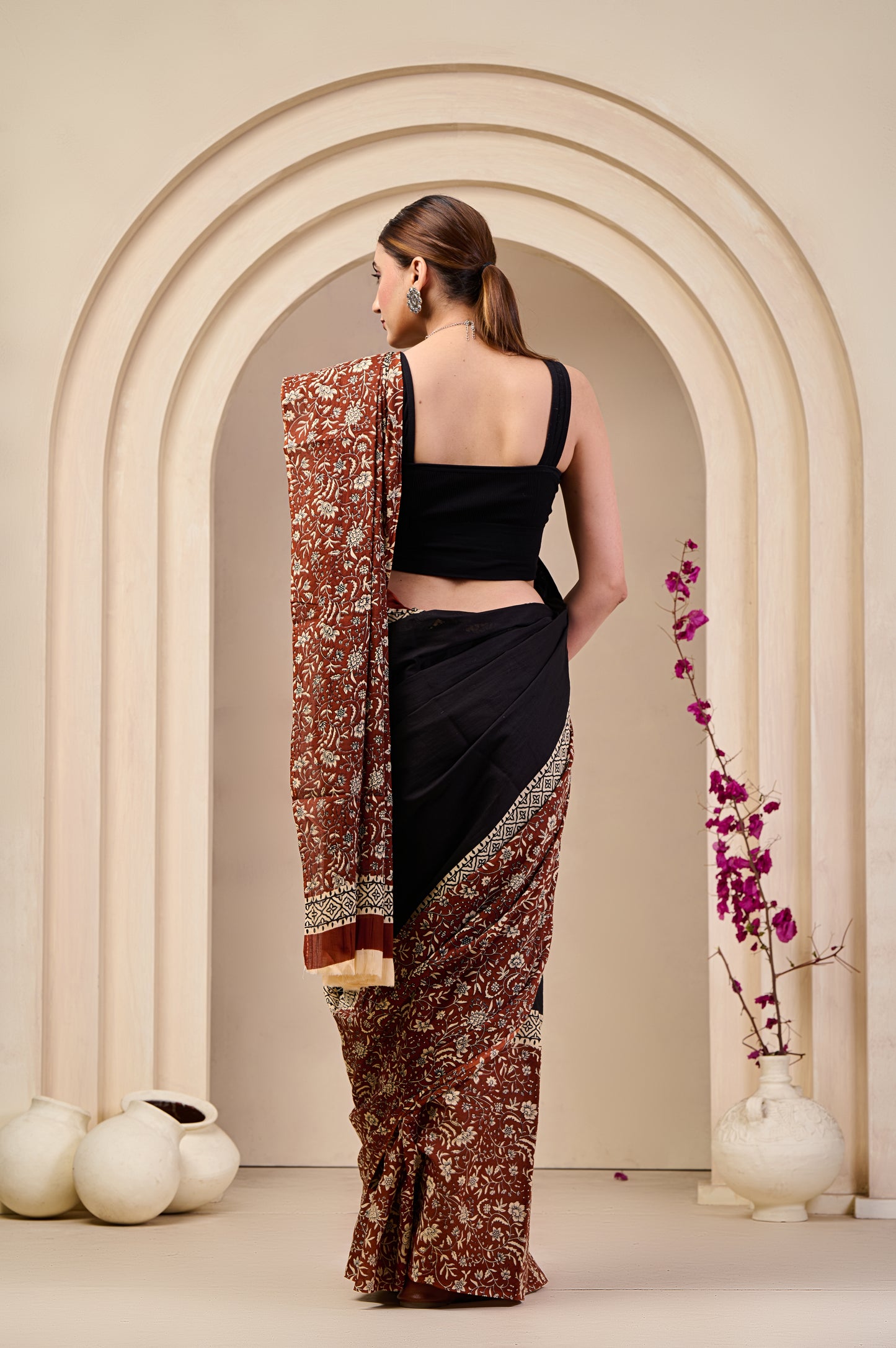 Printed Cotton MulMul Saree