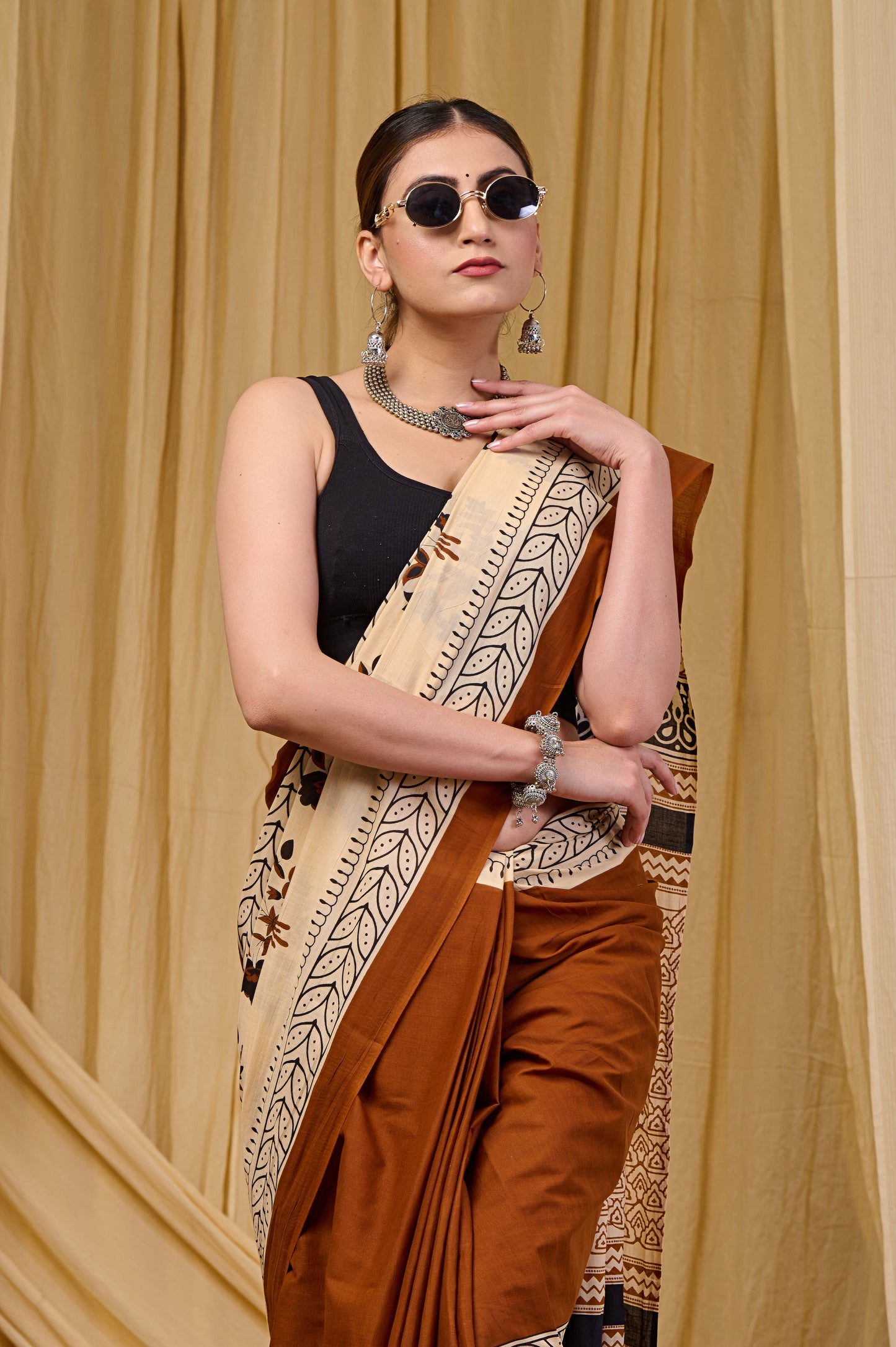 Printed Cotton MulMul Saree