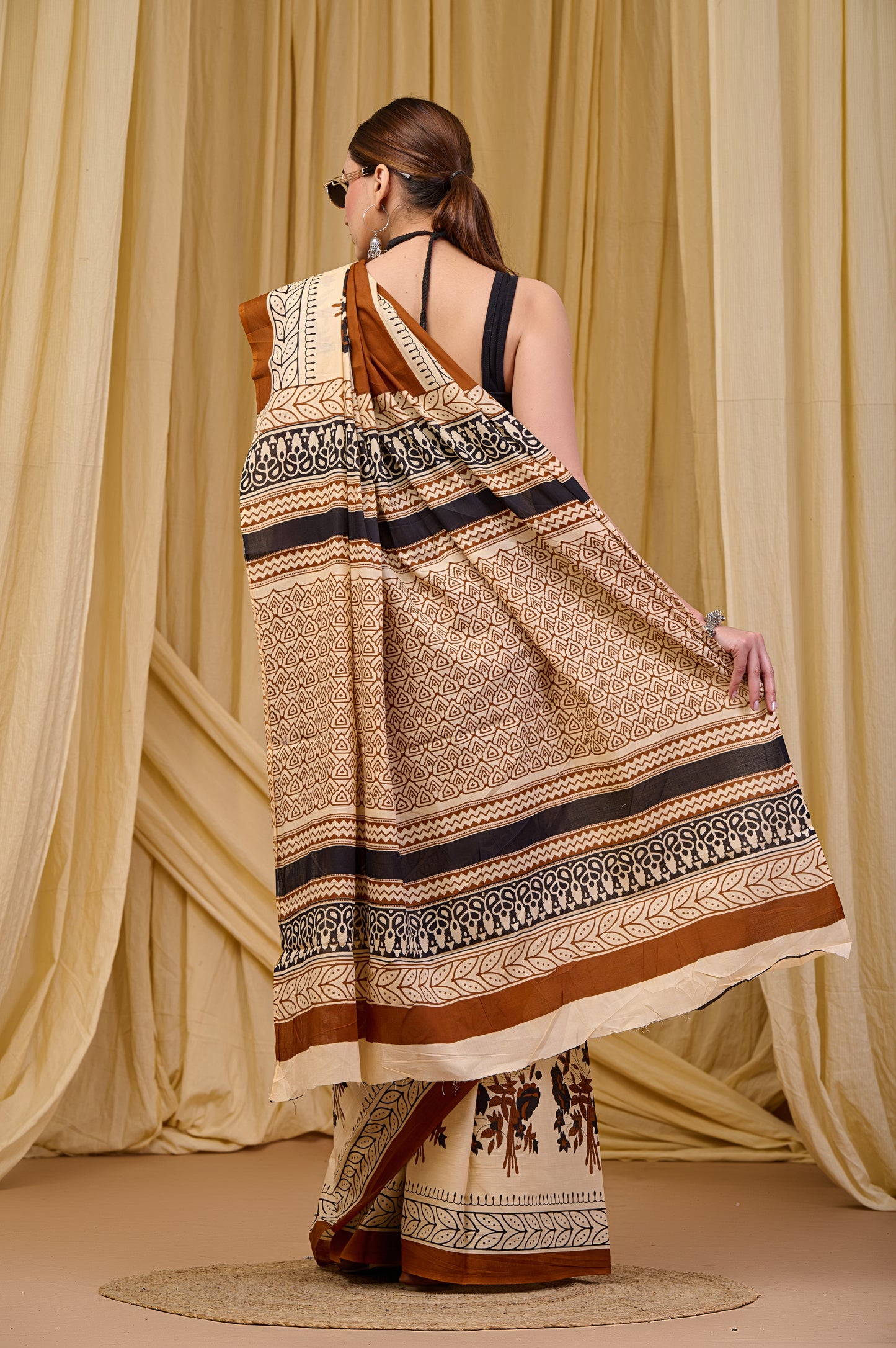 Printed Cotton MulMul Saree