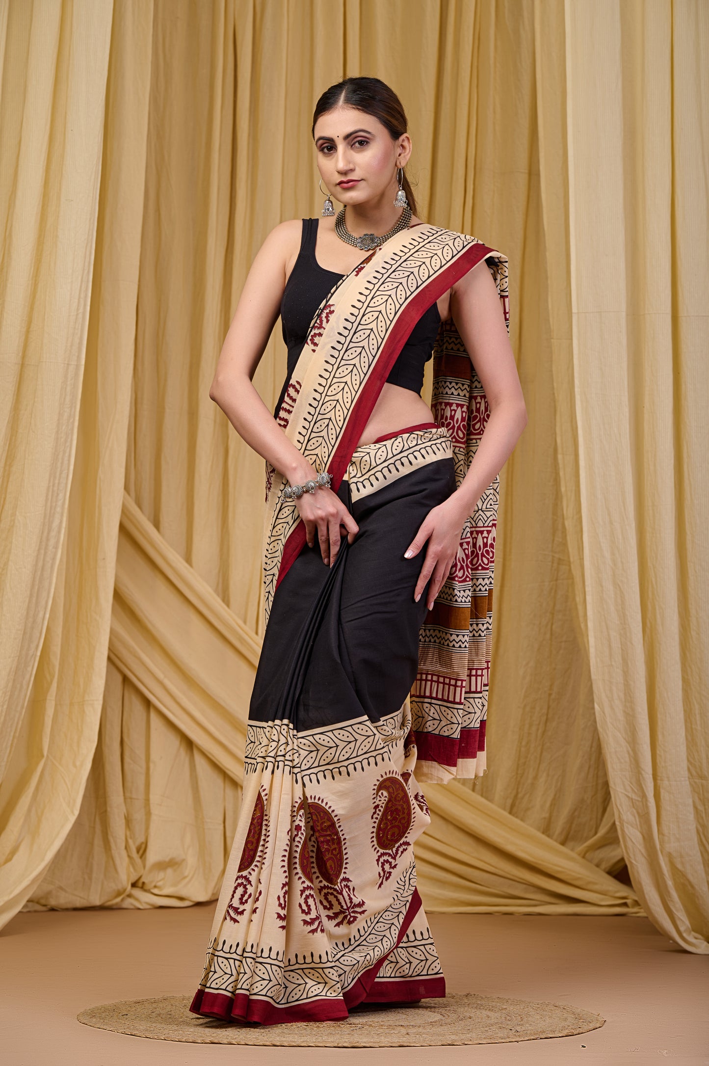 Printed Cotton MulMul Saree