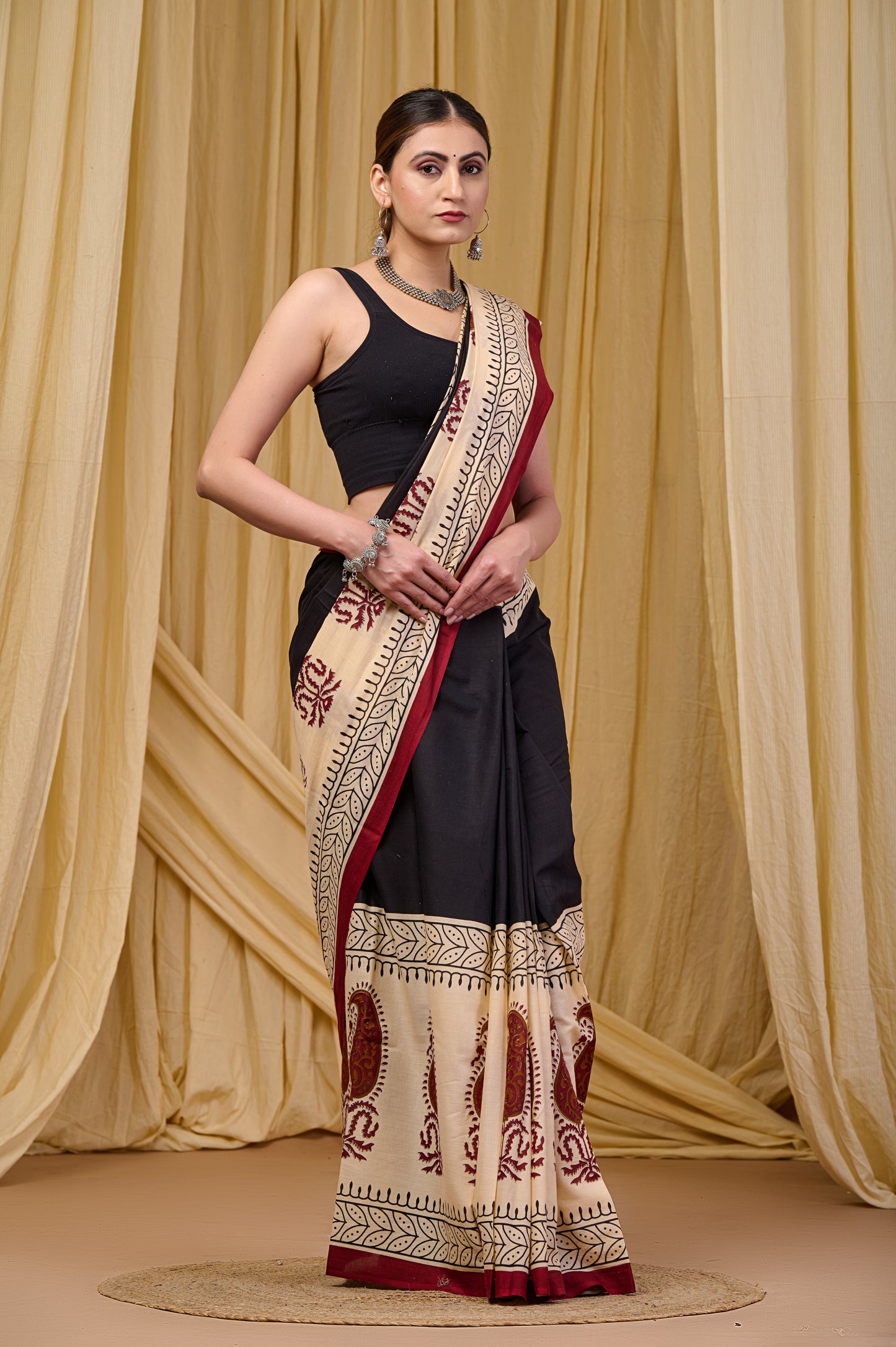 Printed Cotton MulMul Saree