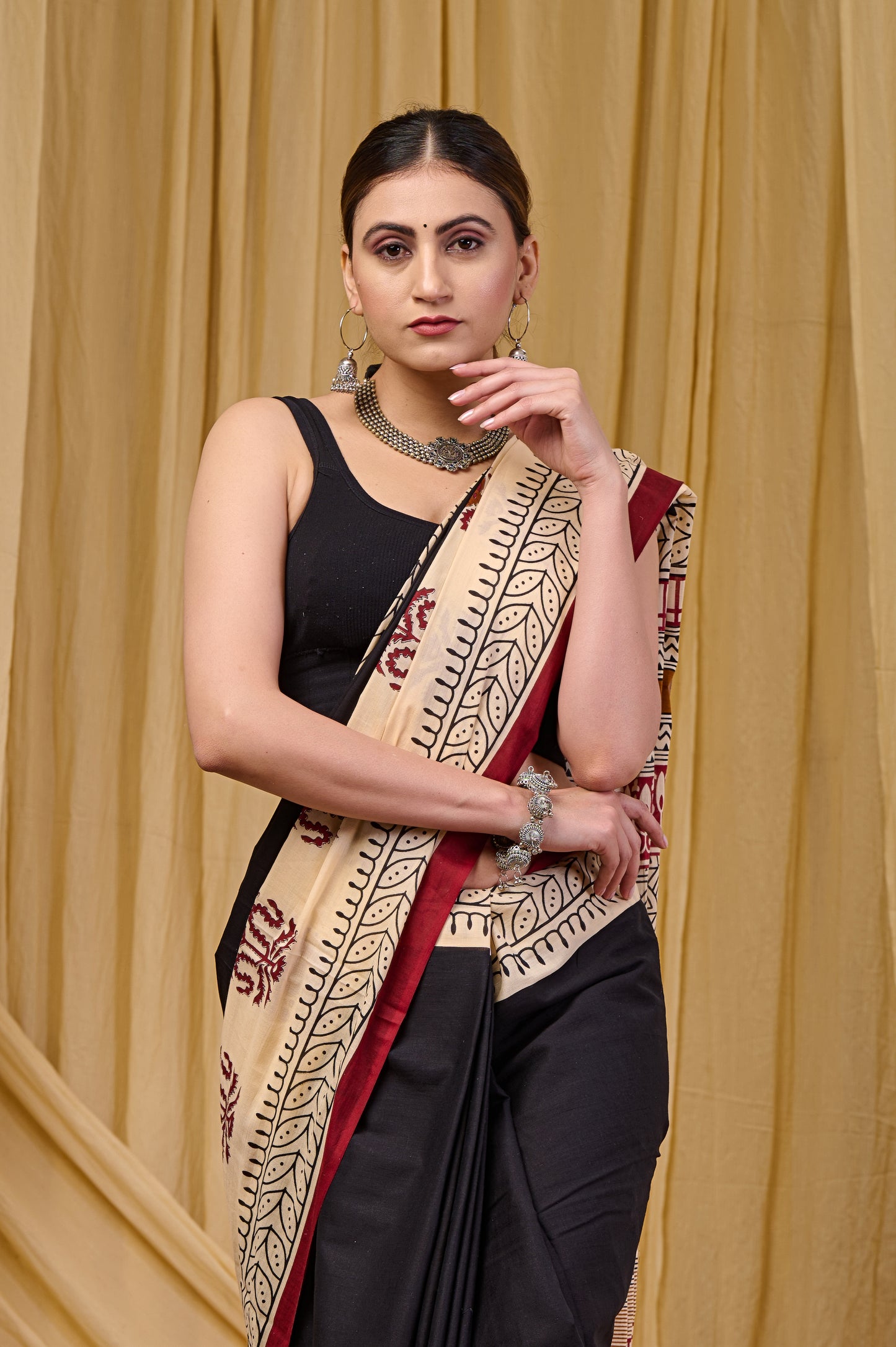 Printed Cotton MulMul Saree