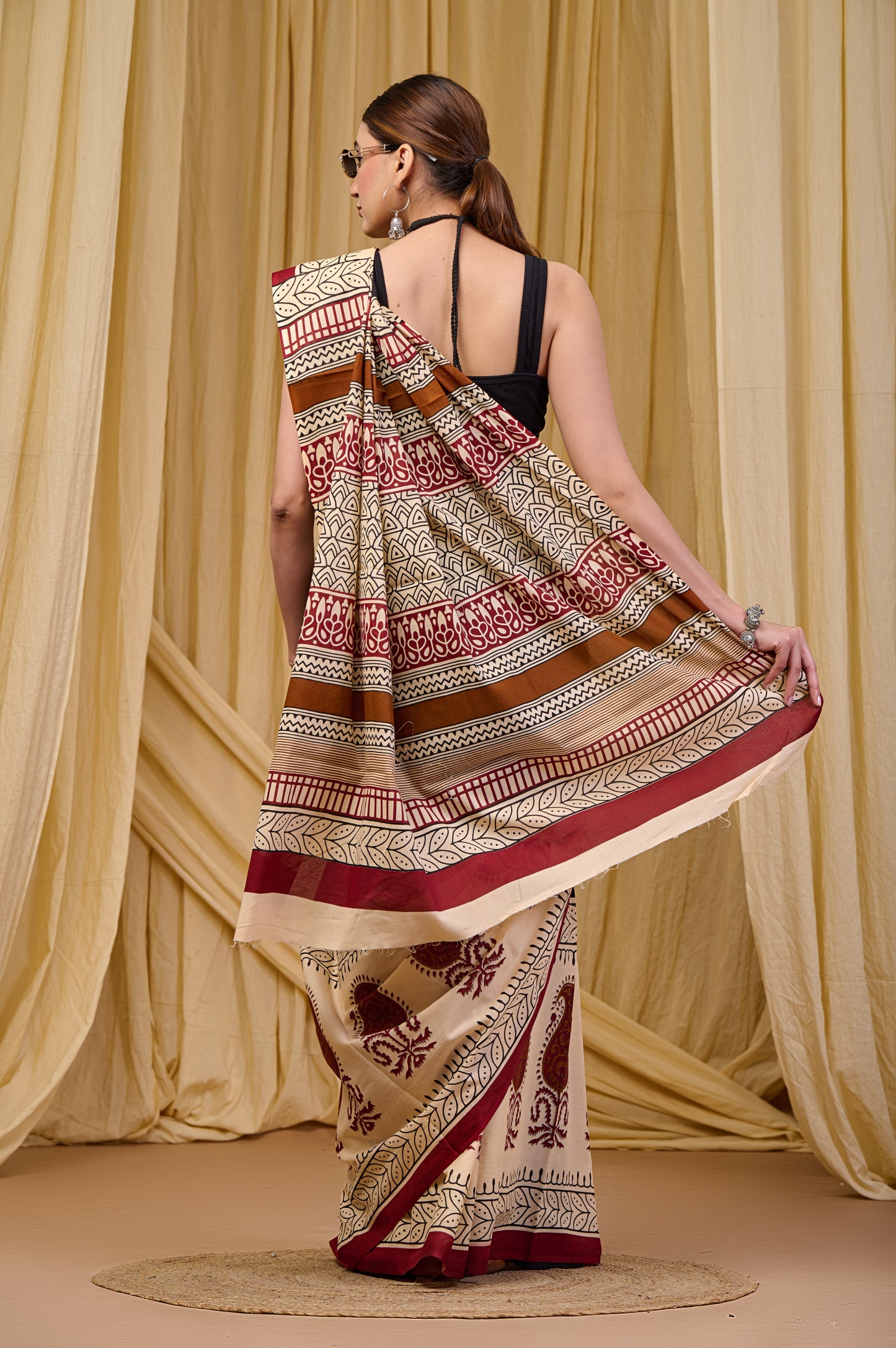 Printed Cotton MulMul Saree