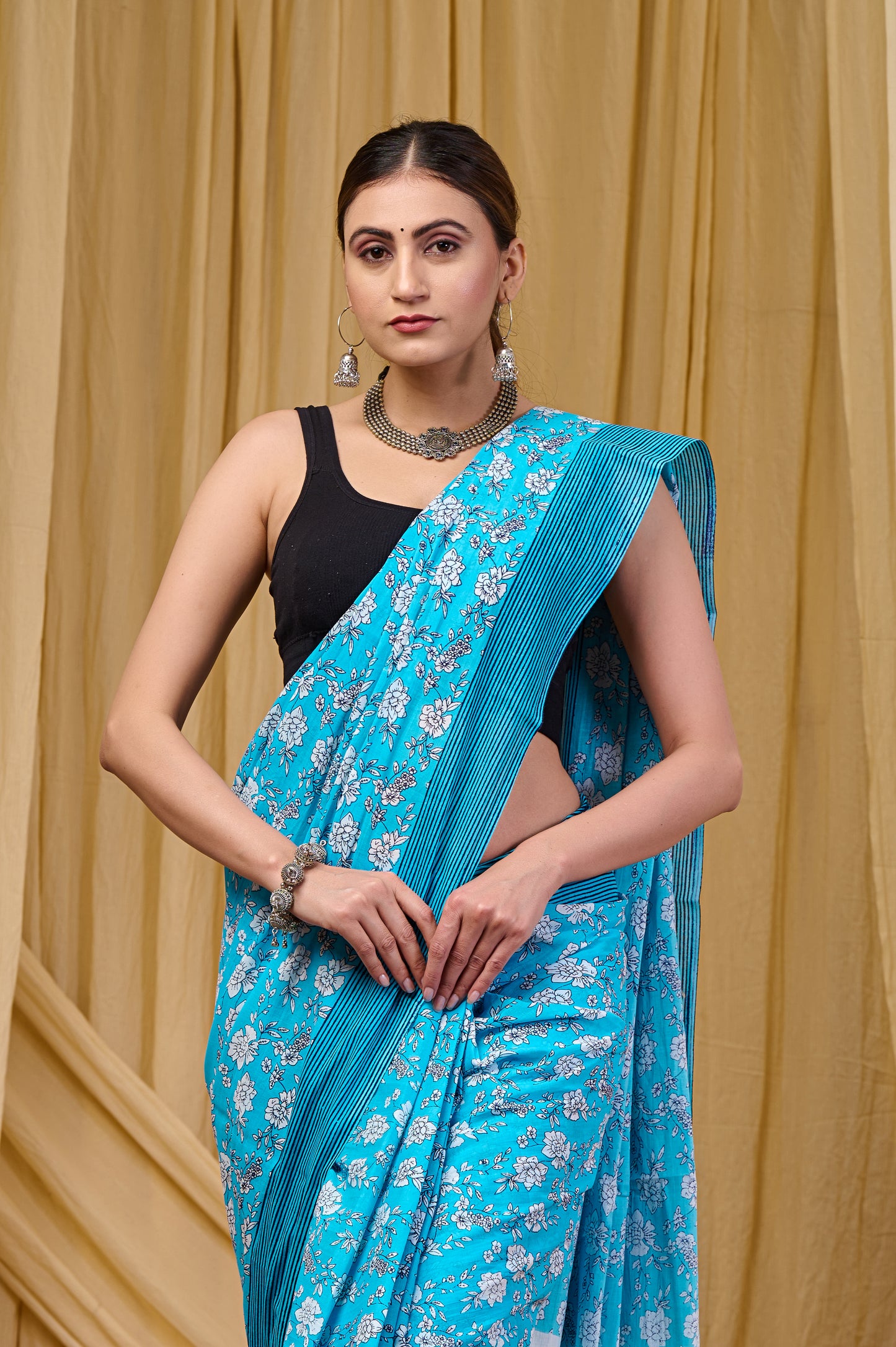 Printed Cotton MulMul Saree