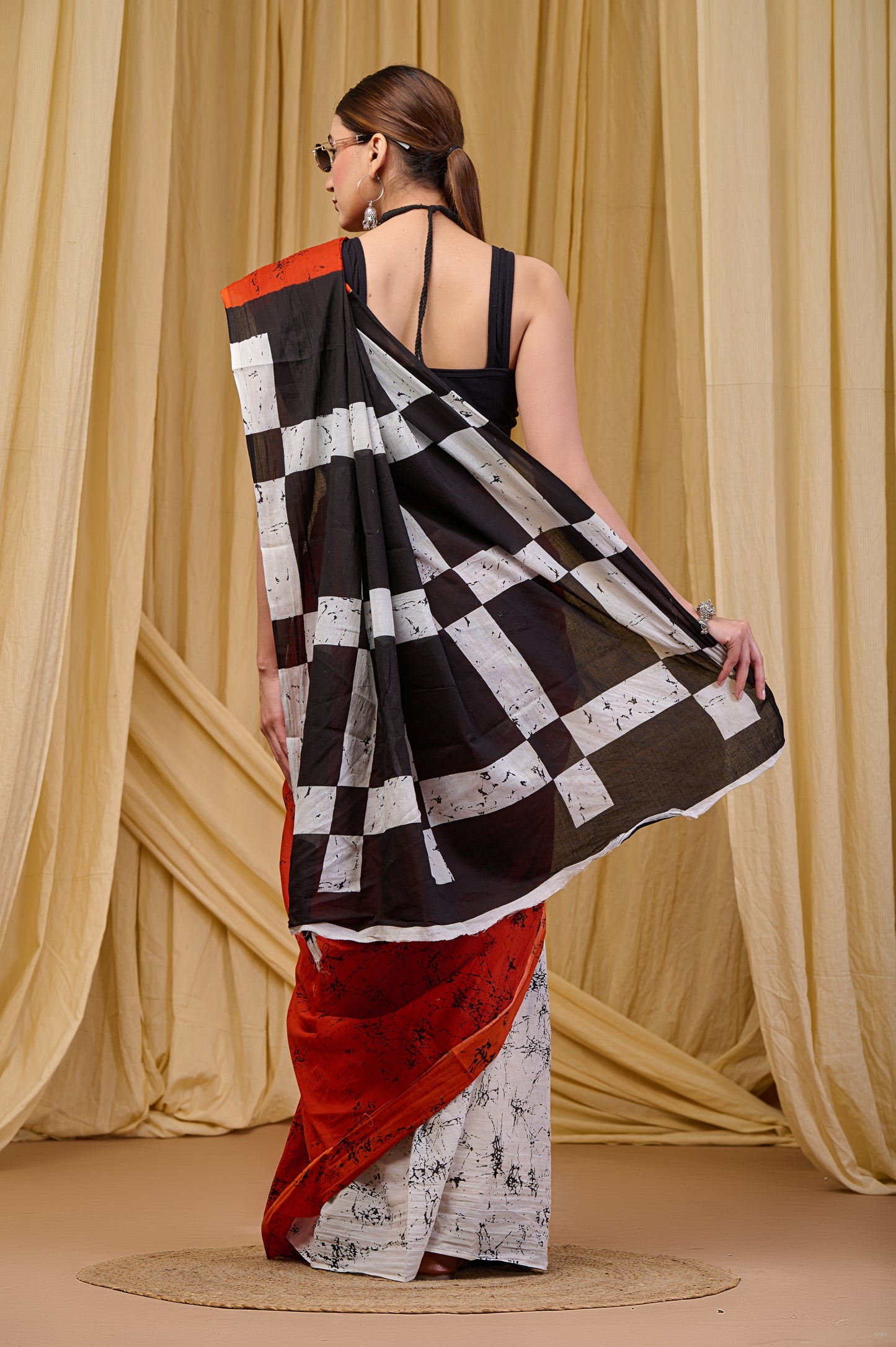Printed Cotton MulMul Saree