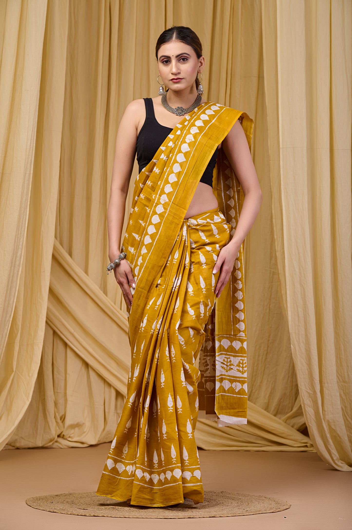 Printed Cotton MulMul Saree