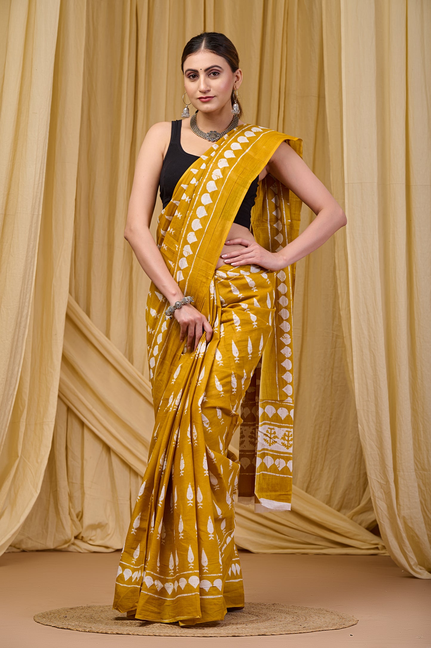 Printed Cotton MulMul Saree