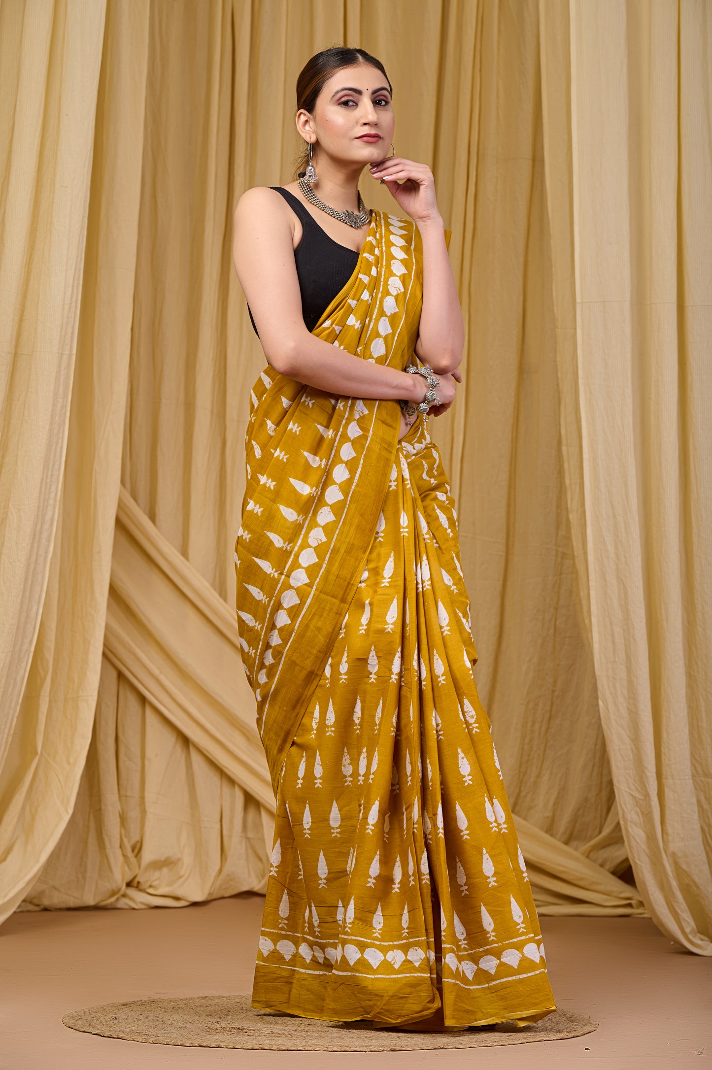 Printed Cotton MulMul Saree
