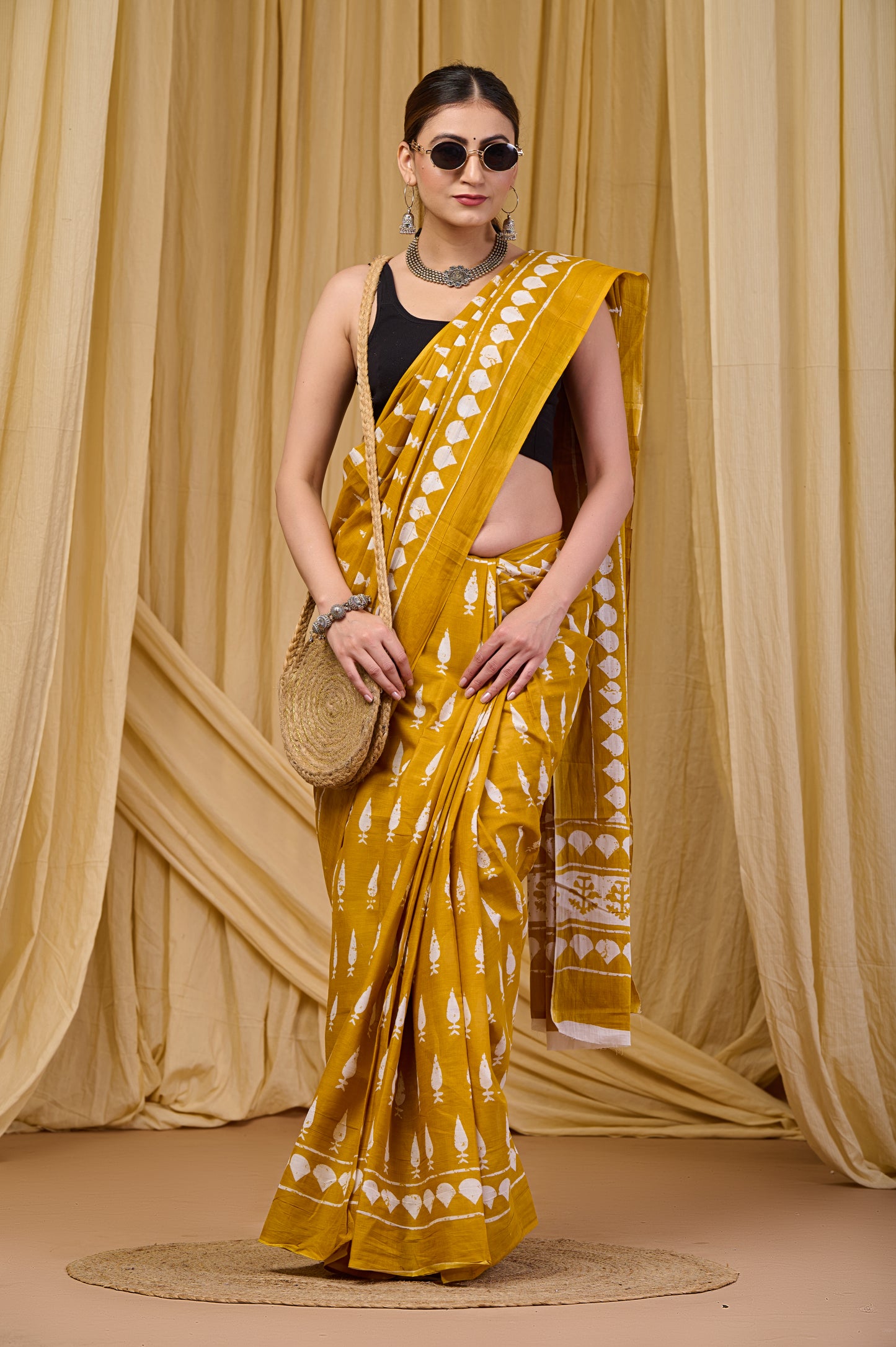 Printed Cotton MulMul Saree