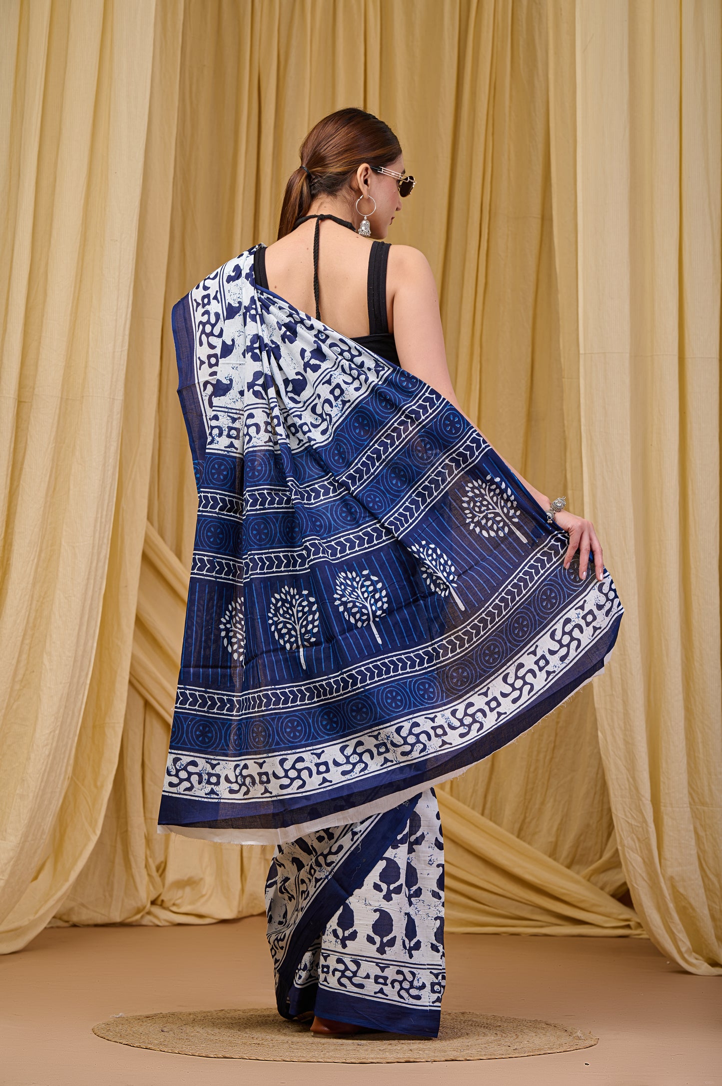 Printed Cotton MulMul Saree