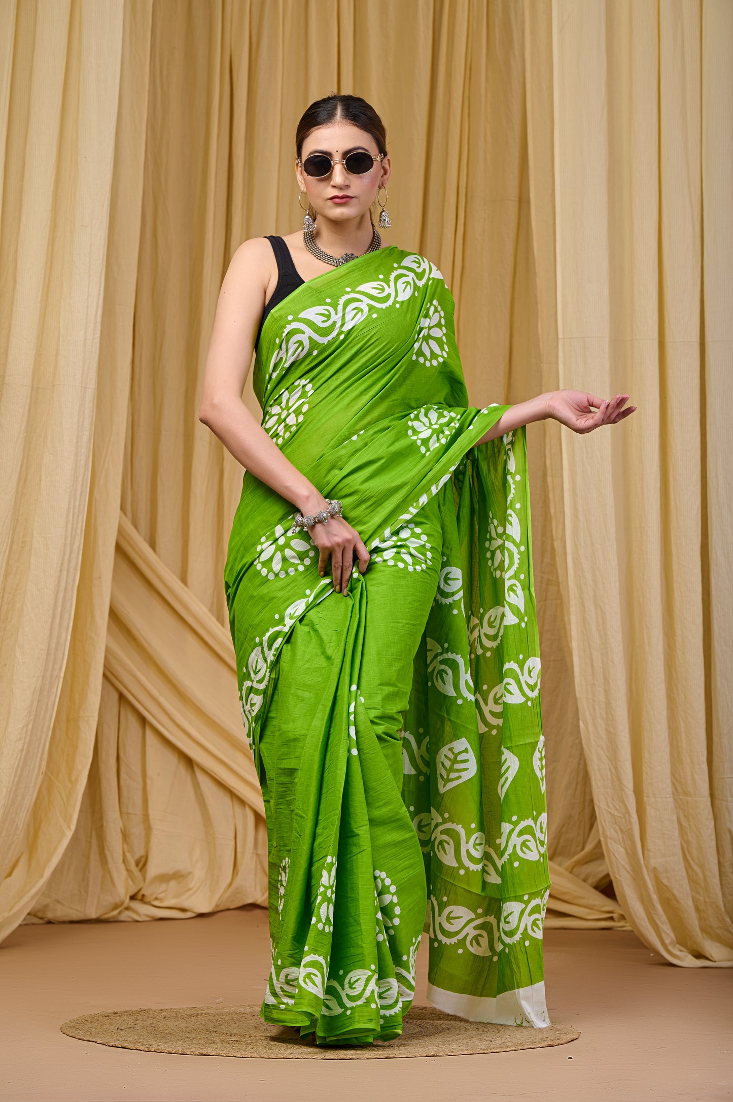 Printed Cotton MulMul Saree