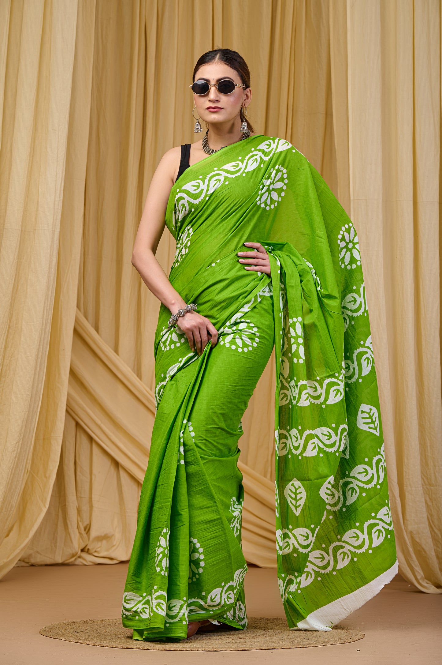 Printed Cotton MulMul Saree