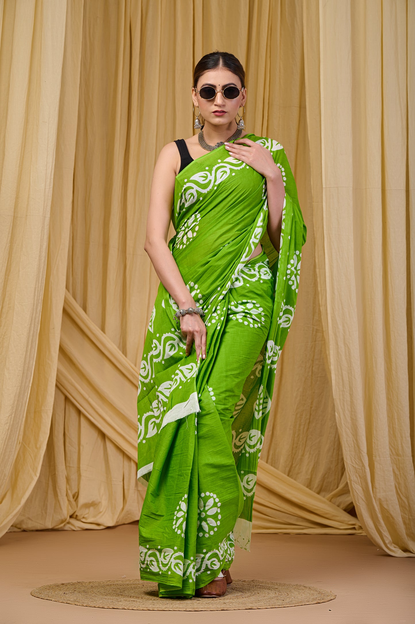 Printed Cotton MulMul Saree