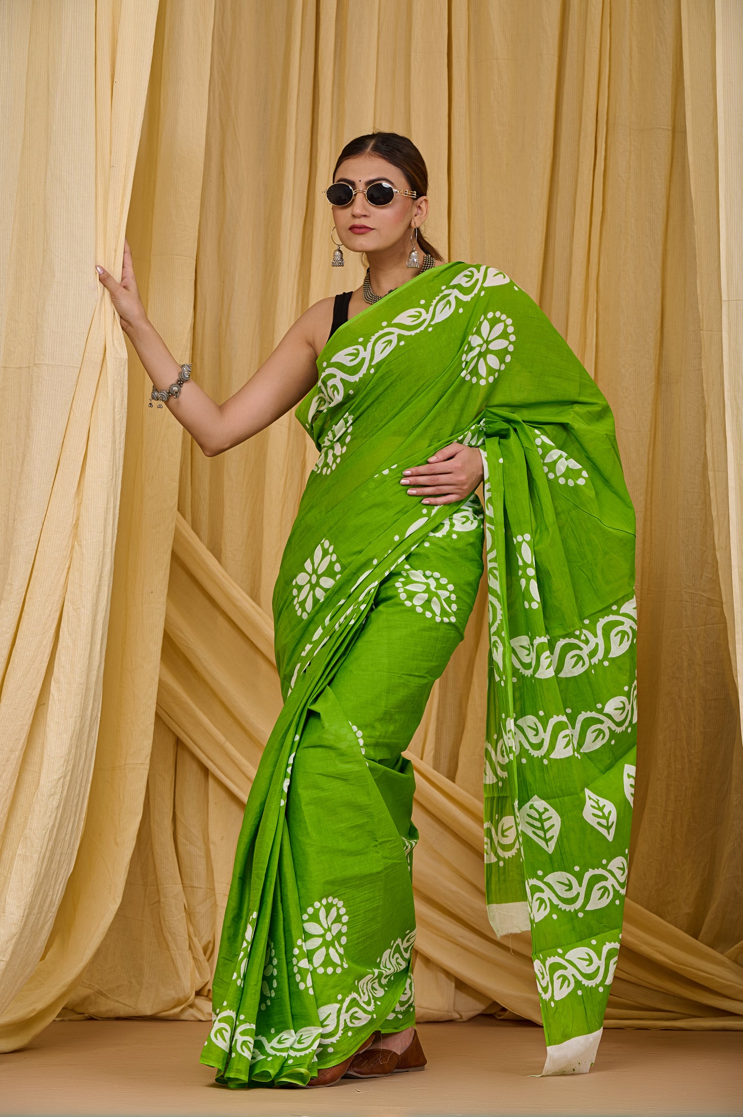 Printed Cotton MulMul Saree