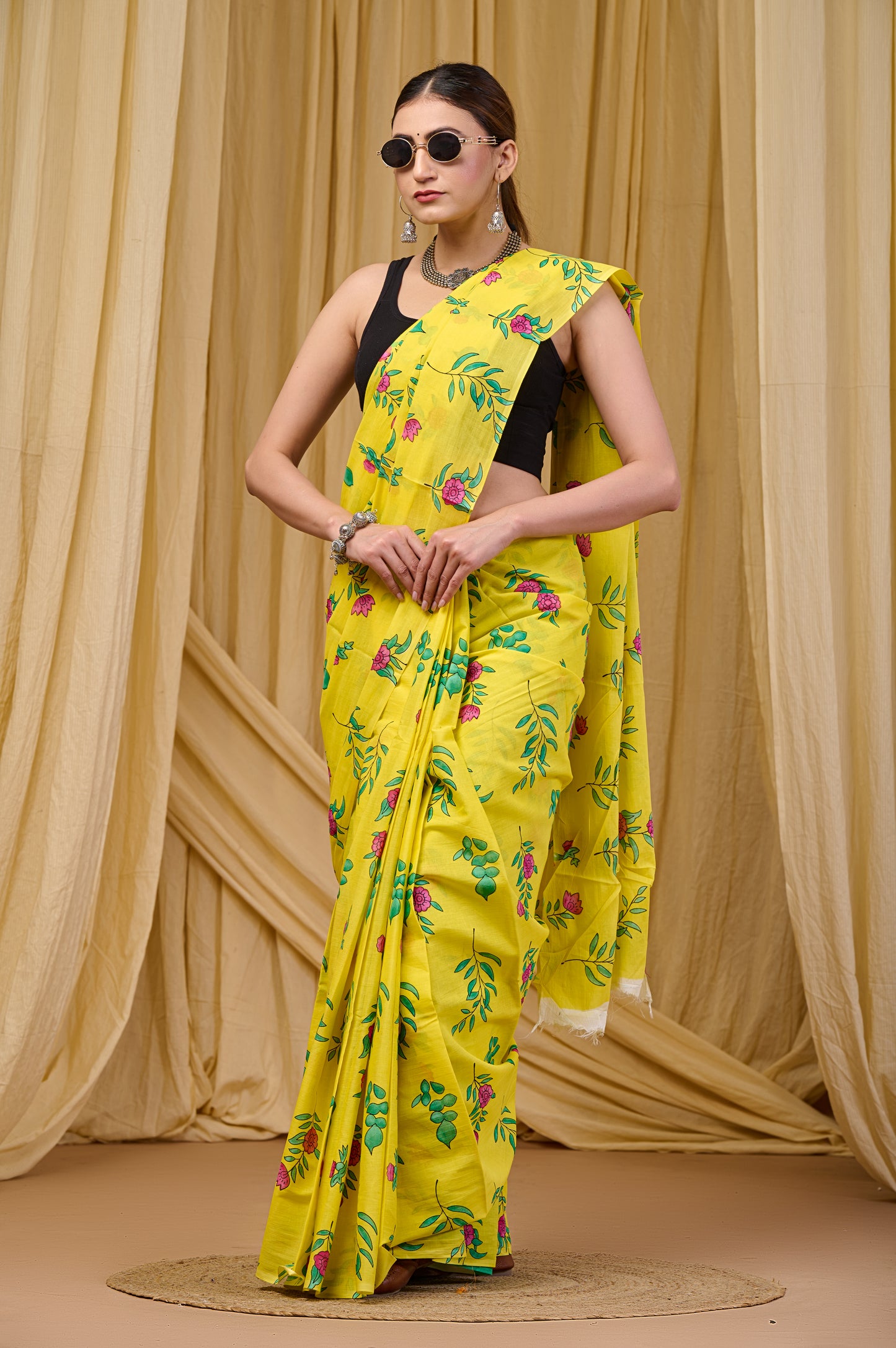 Printed Cotton MulMul Saree